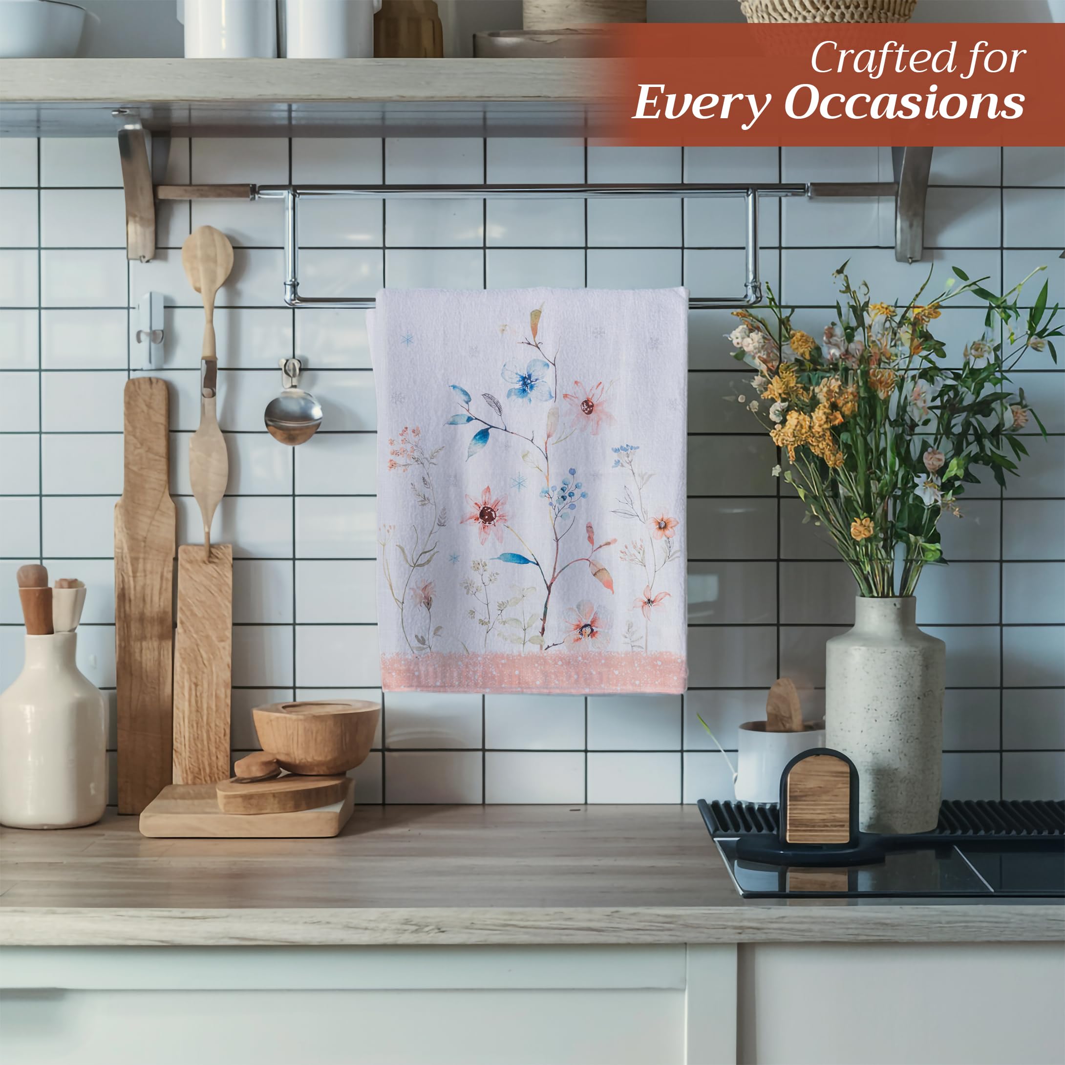 Maison D' Hermine Kitchen Towel 100% Cotton Quick Dry Cleaning Dishtowel For Gifts, Dining, Home, Wedding, Banquet, Buffet, Ice
