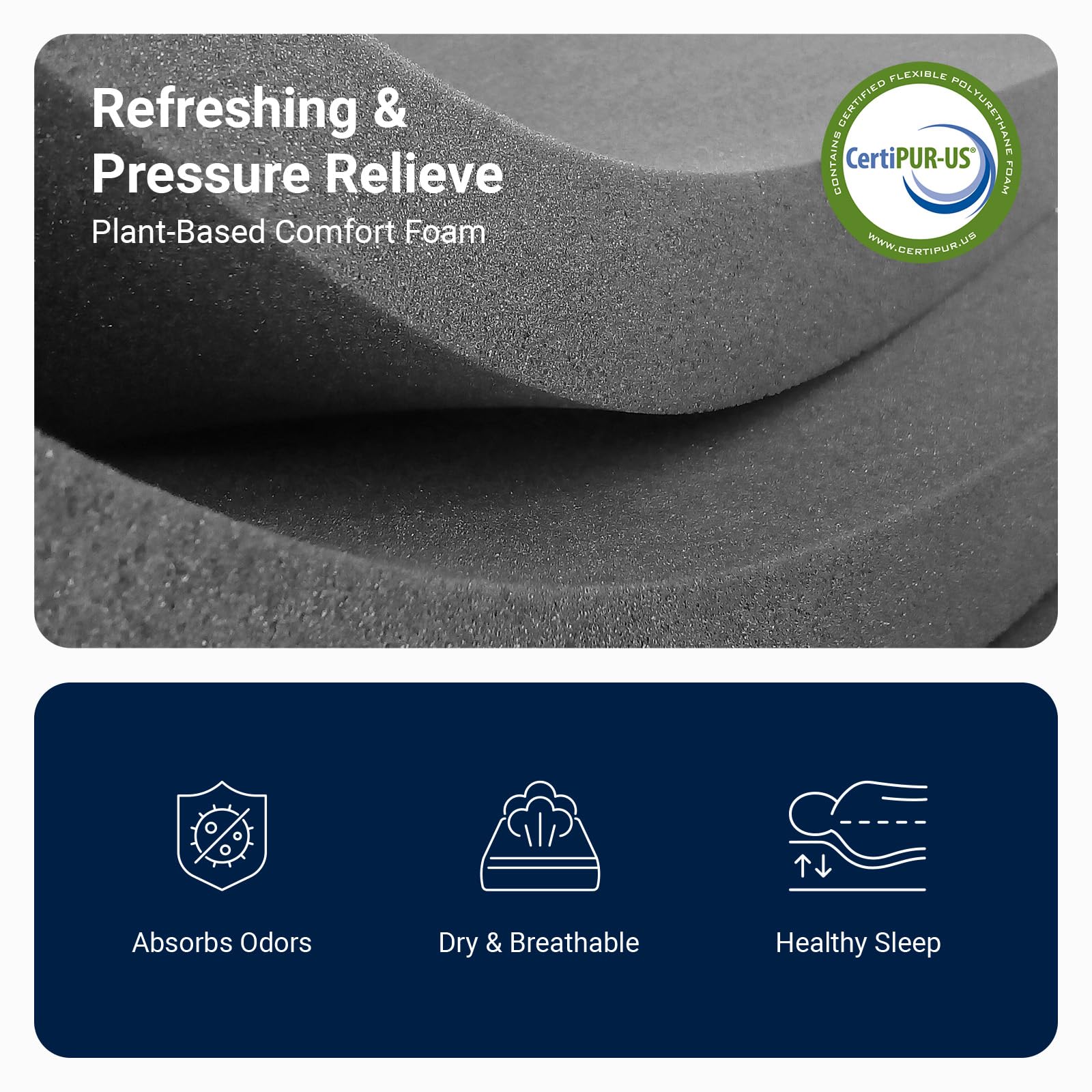 Avenco Memory Foam Full Mattress, 8 Inch Full Size Mattresses with Gel Memory Foam for Cool Night & Pressure Relief, Medium Plus