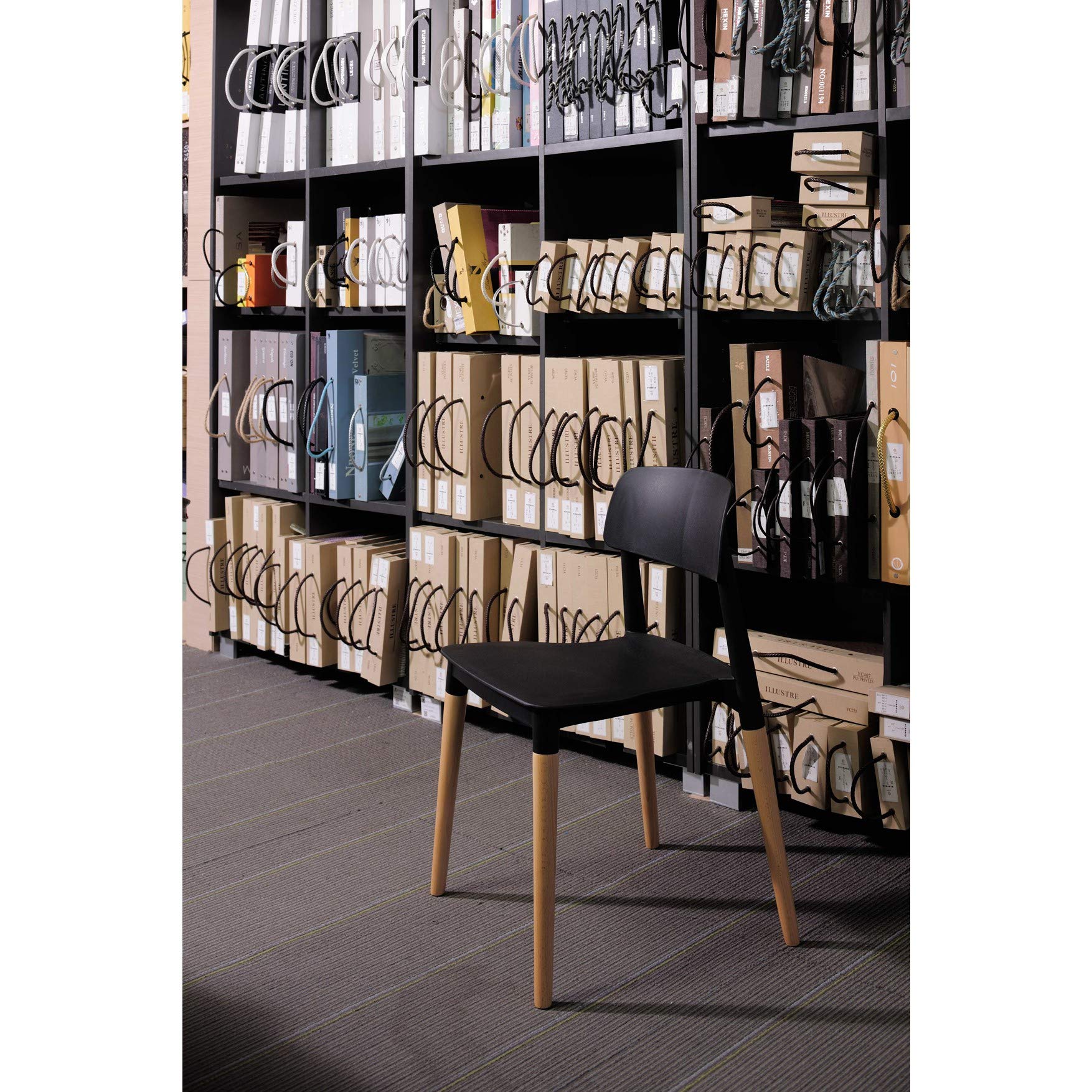 Amazon Brand  Umi Bella Styliest Modern Molded Abs Plastic Side Living Room Dining Chairs For Cafeteria Seating, Kitchen, Resta