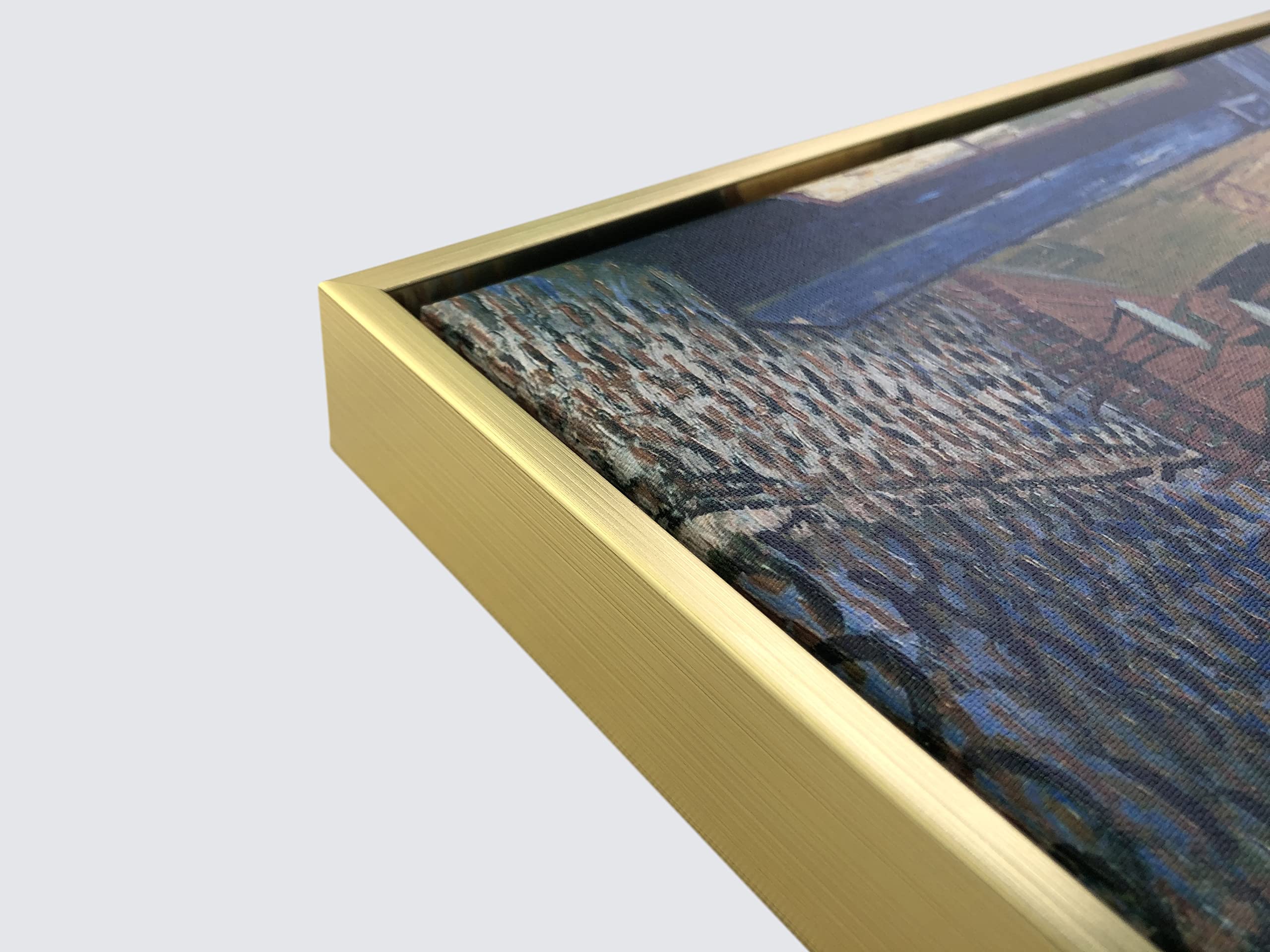 Wieco Art Framed Art Canvas Prints Of Cafe Terrace At Night Canvas Prints Wall Art By Van Gogh Paintings Reproduction Abstract A