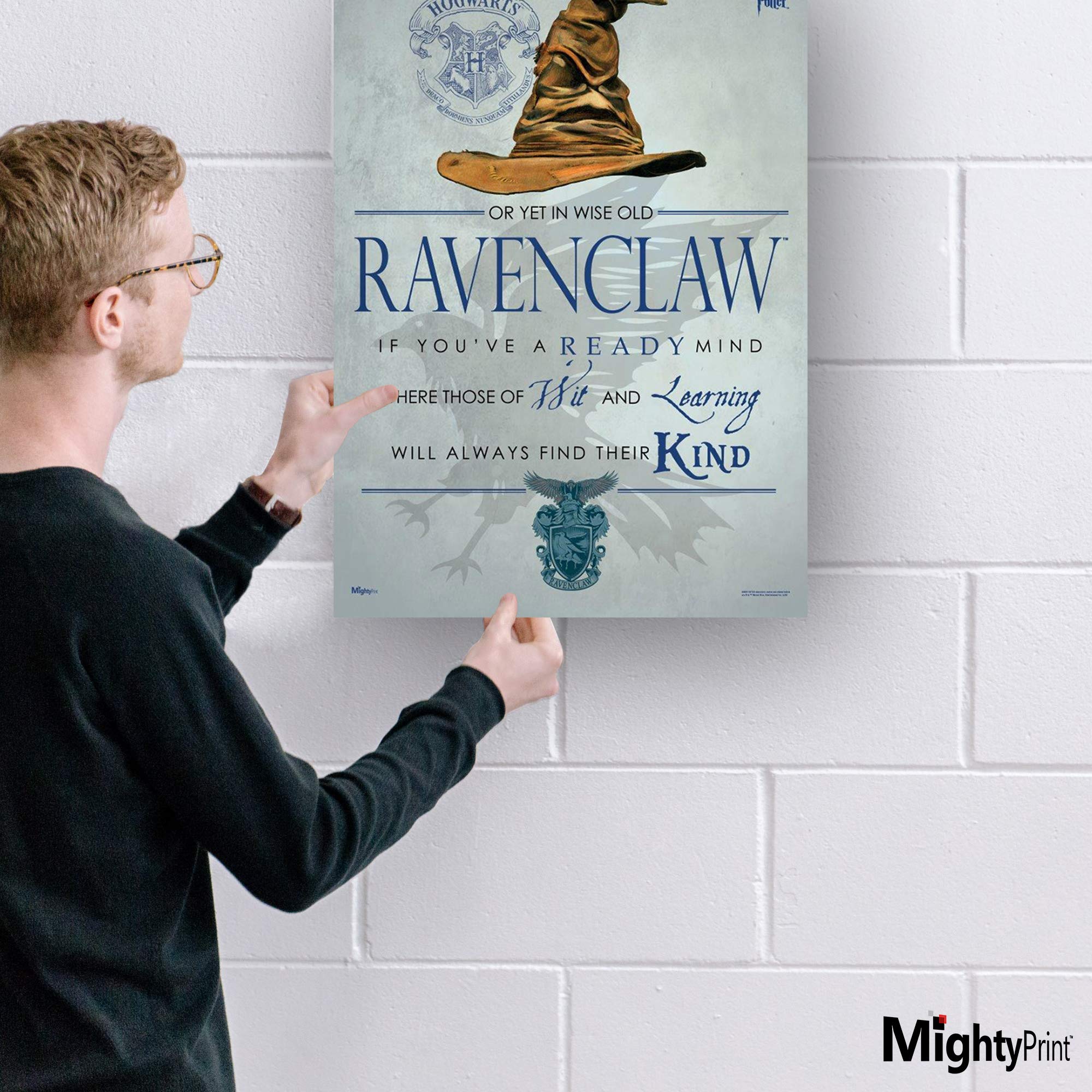 MIGHTYPRINT Wall Art - Harry Potter Ravenclaw Sorting Hat Quote - 17" x 24" Durable Collectible