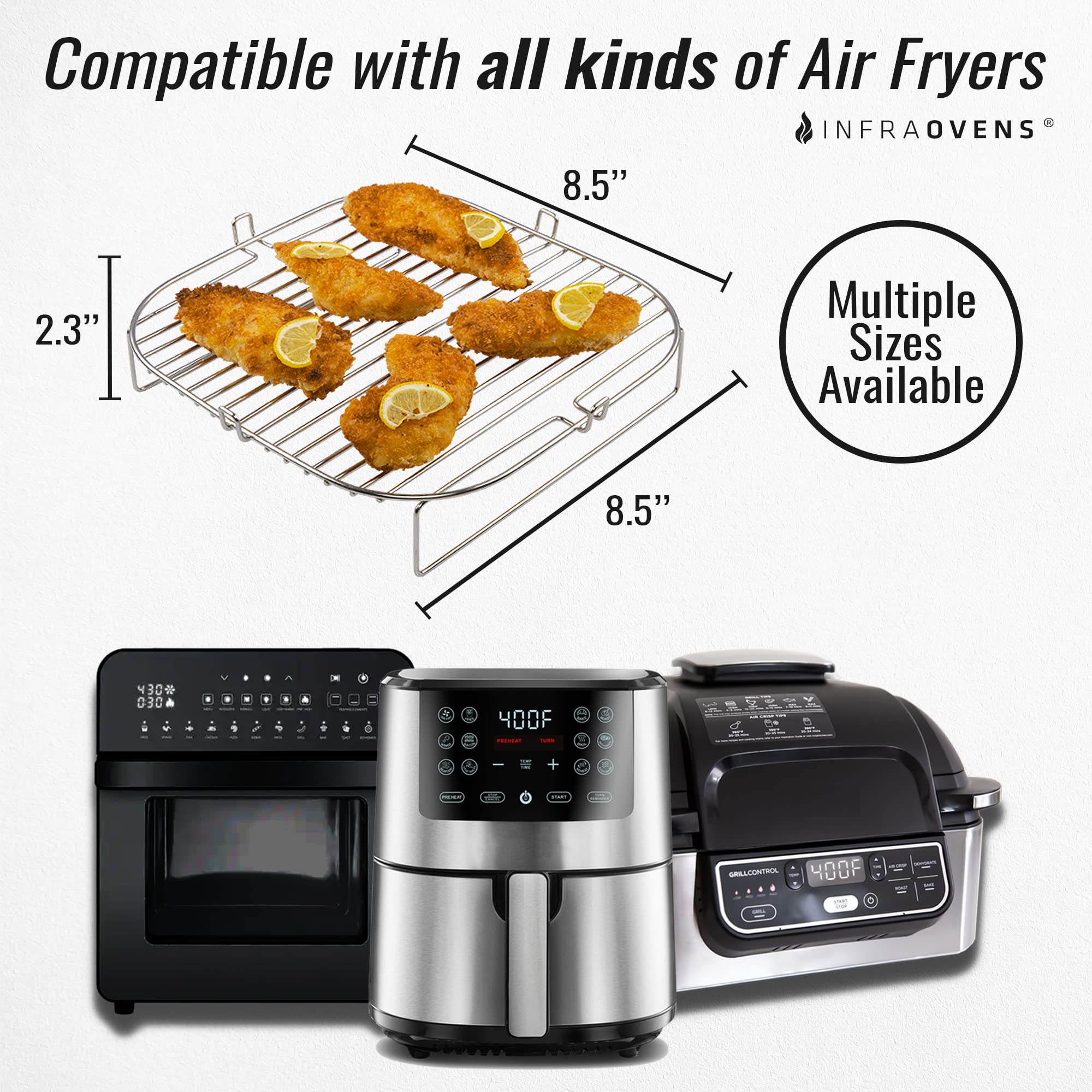 Air Fryer Accessories Compatible With Gowise, Chefman, Cozyna, Insignia, Kalorik, Gourmia, Nuwave, Paula Deen + More, Air Fryer