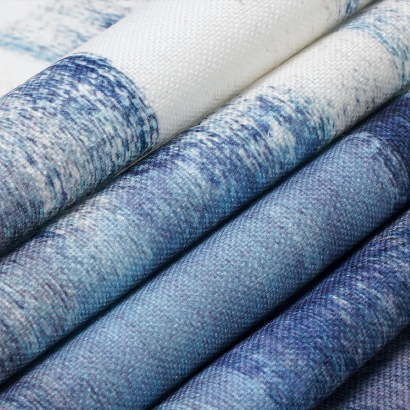 Blue And Grey Table Runner,Blue Abstract Modern Art Burlap Table Runners For Table Dresser Runner Farmhouse Style For Dinner Par