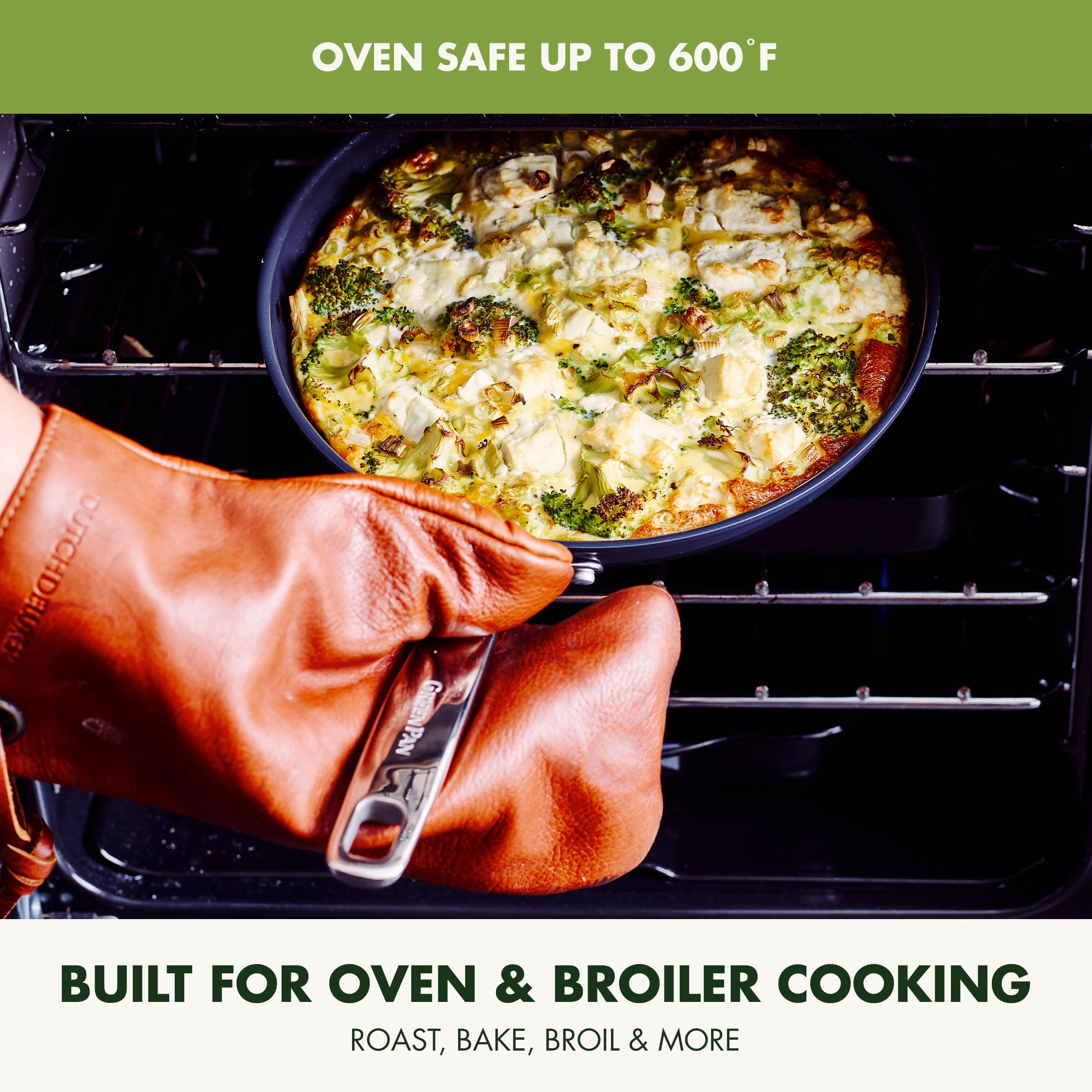 Greenpan Chatham Prime Midnight Hard Anodized Healthy Ceramic Nonstick 8'' And 10'' Frying Pan Skillet Set, Omelette And Egg Pan