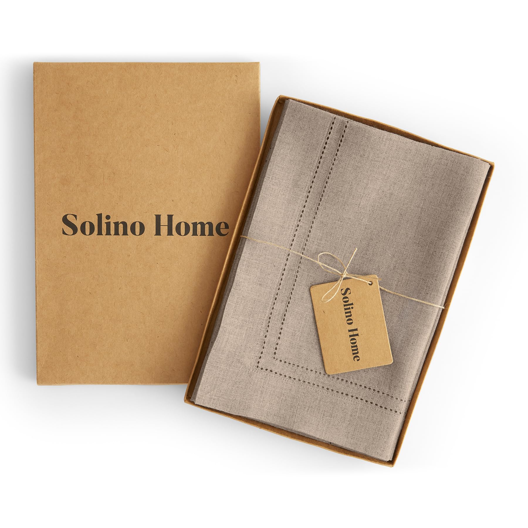 Solino Home Linen Dinner Napkins 20 X 20 Inch - 100% Pure Linen Natural Cloth Napkins Set Of 4 For Spring, Easter - Linen Double