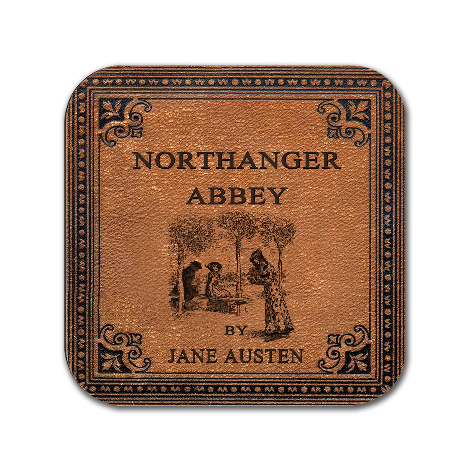 6 Coasters with Complete Novels of Jane Austen Six Coffee Mug Coasters with Complete Novels of Jane Austen's Book Designs. (Book Title)