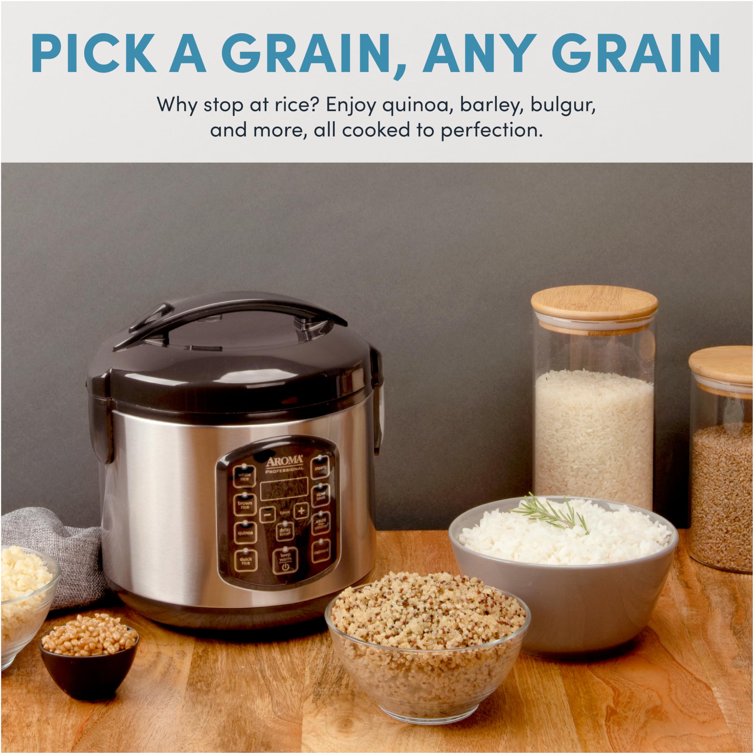 Aroma Housewares Arc-954Sbd Rice Cooker, 4-Cup Uncooked 2.5 Quart, Professional Version
