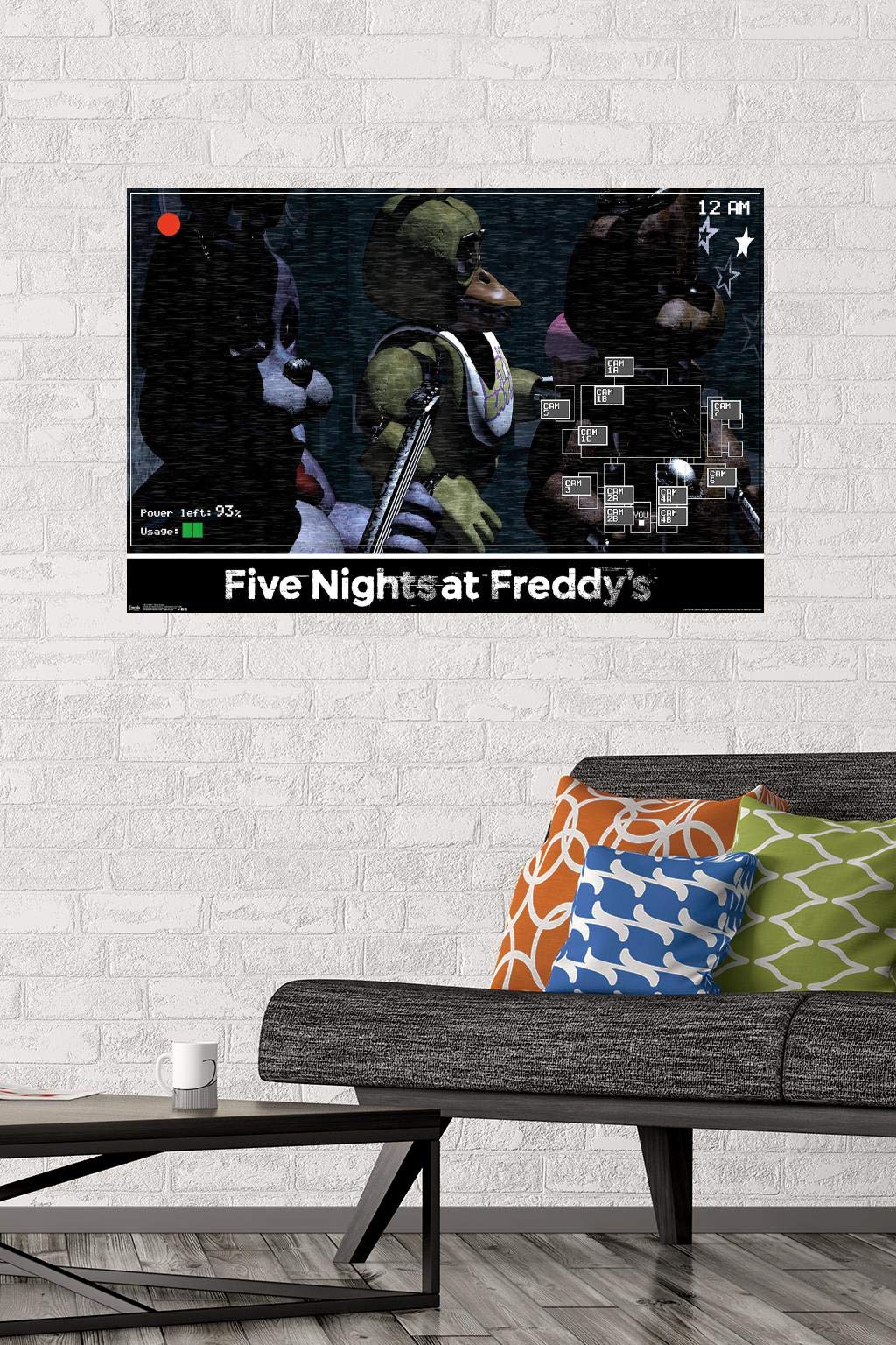 Trends International Five Nights At Freddy'S - Show Stage Wall Poster, 22.375'' X 34'', Poster & Mount Bundle