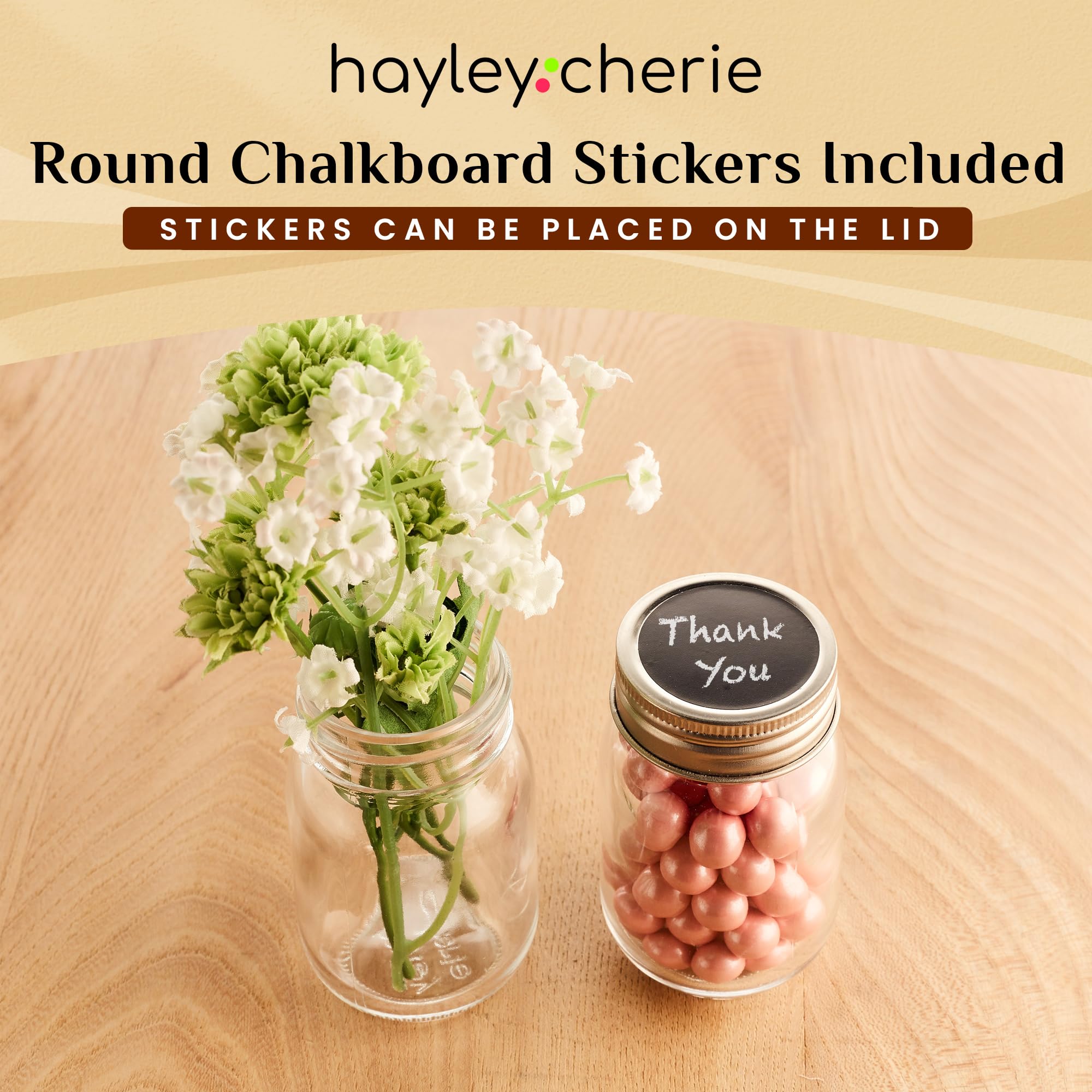 2.5Oz Small Mason Jars With Lids & Chalkboard Labels (12 Pack) Airtight Mini Mason Jars For Party Favors, Spices, Jam, Condiment