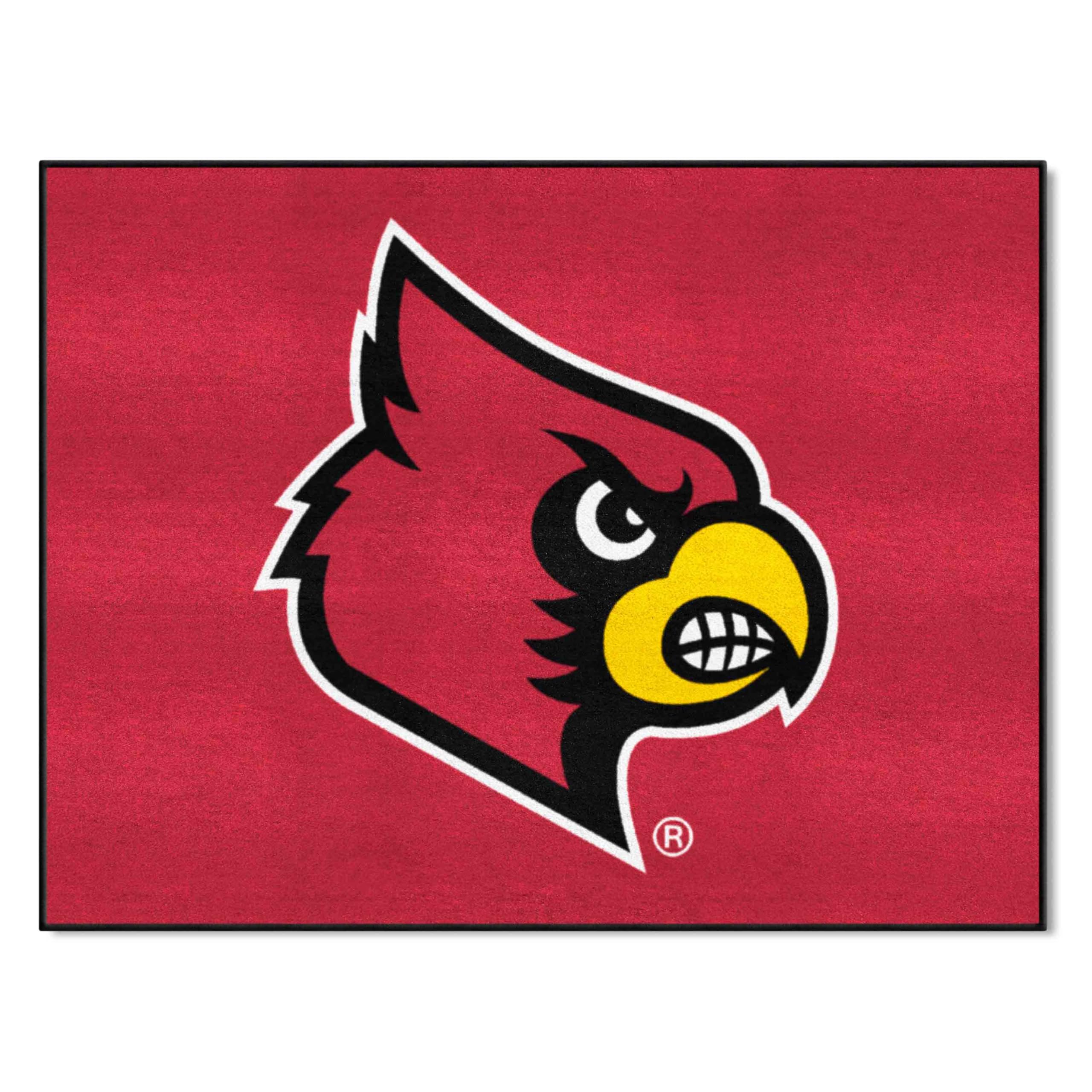 FANMATS 2642 University of Louisville All-Star Mat | Red | 33.75x42.5 | Cardinal Head Primary Logo