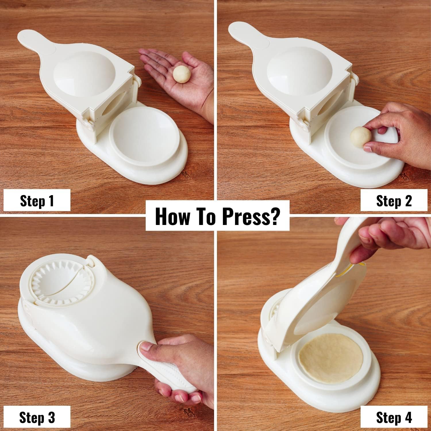 Romino 2In1 Momos Maker Machine, Skin Press Gujiya Mould Dumpling Maker, Momo Maker Mould Kitchen Dumpling Tool For Ghughra Kajj
