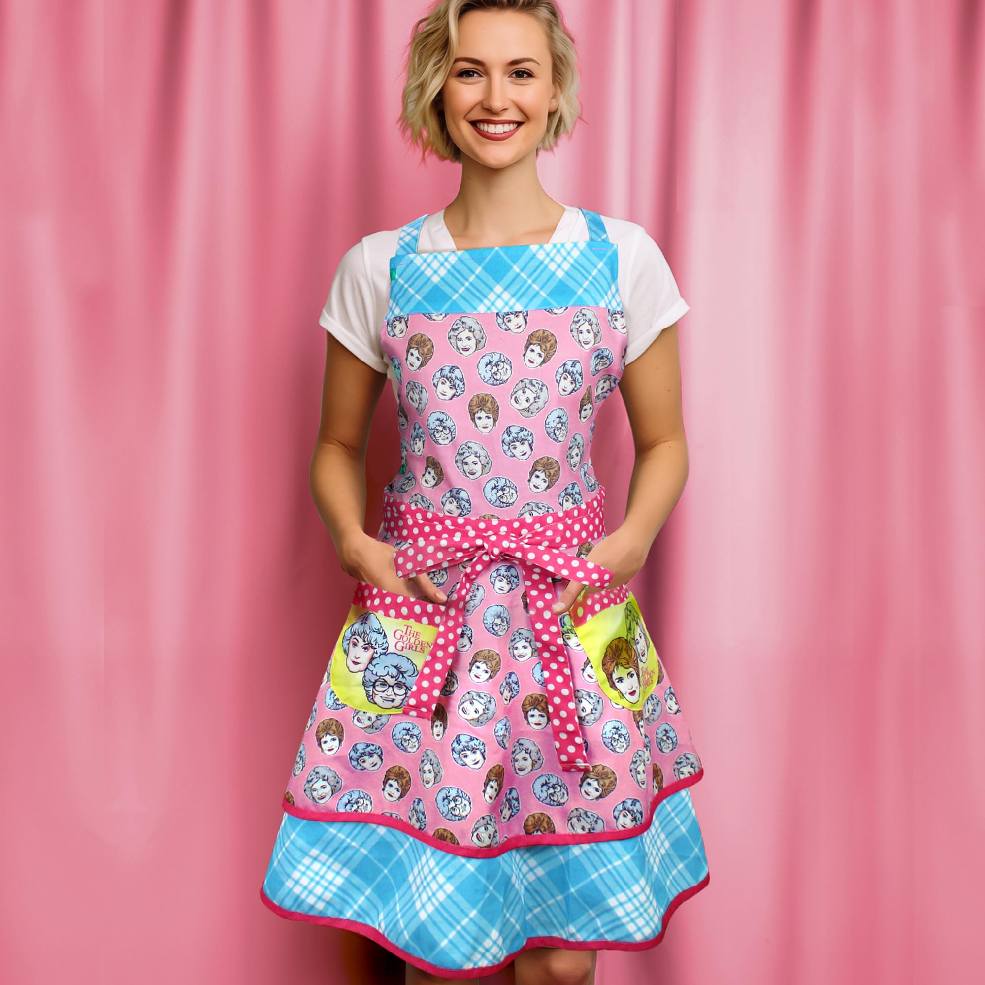 Golden Girls Kitchen Apron - Officially Licensed Tv Series Apparel, Vintage Style Cooking And Baking Gift, Retro Fashion Accesso