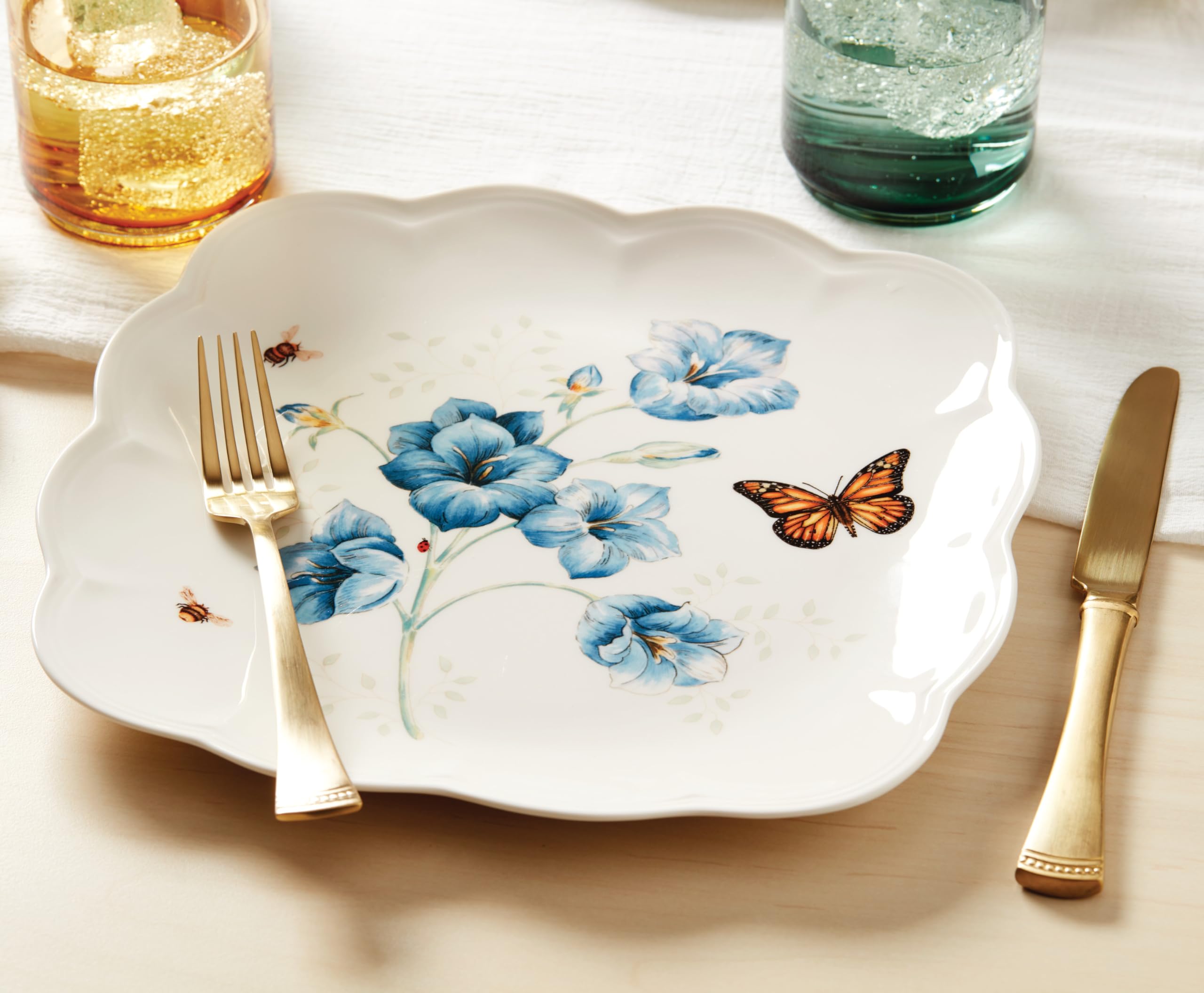 Lenox Butterfly Meadow Square Dinner Plate, 7.16