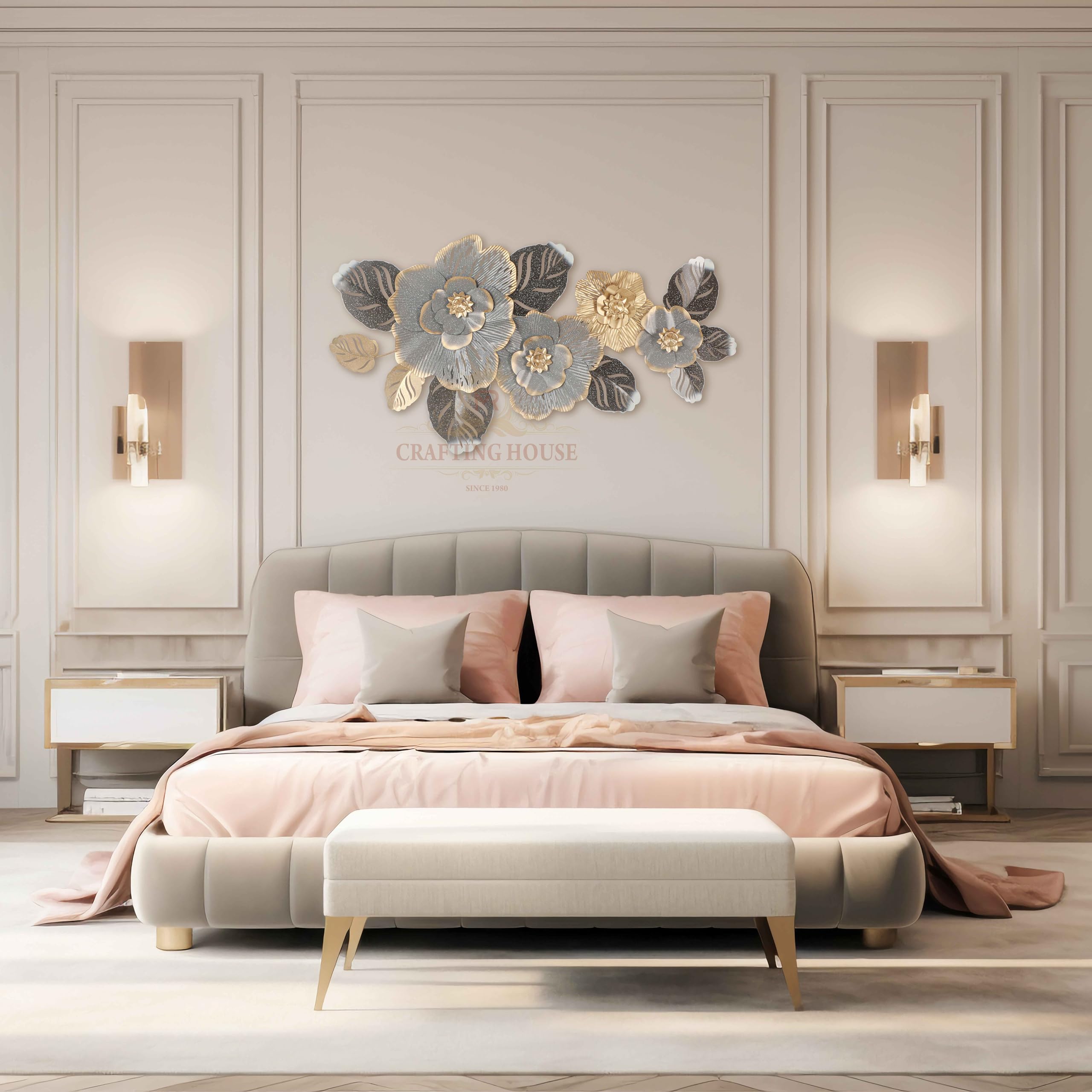 Mr Crafting House Modern Metal Art Decor Iron Wall Hanging Home Decoration Perfect For Living Room/Hotel/Restaurant/Bedroom/Draw