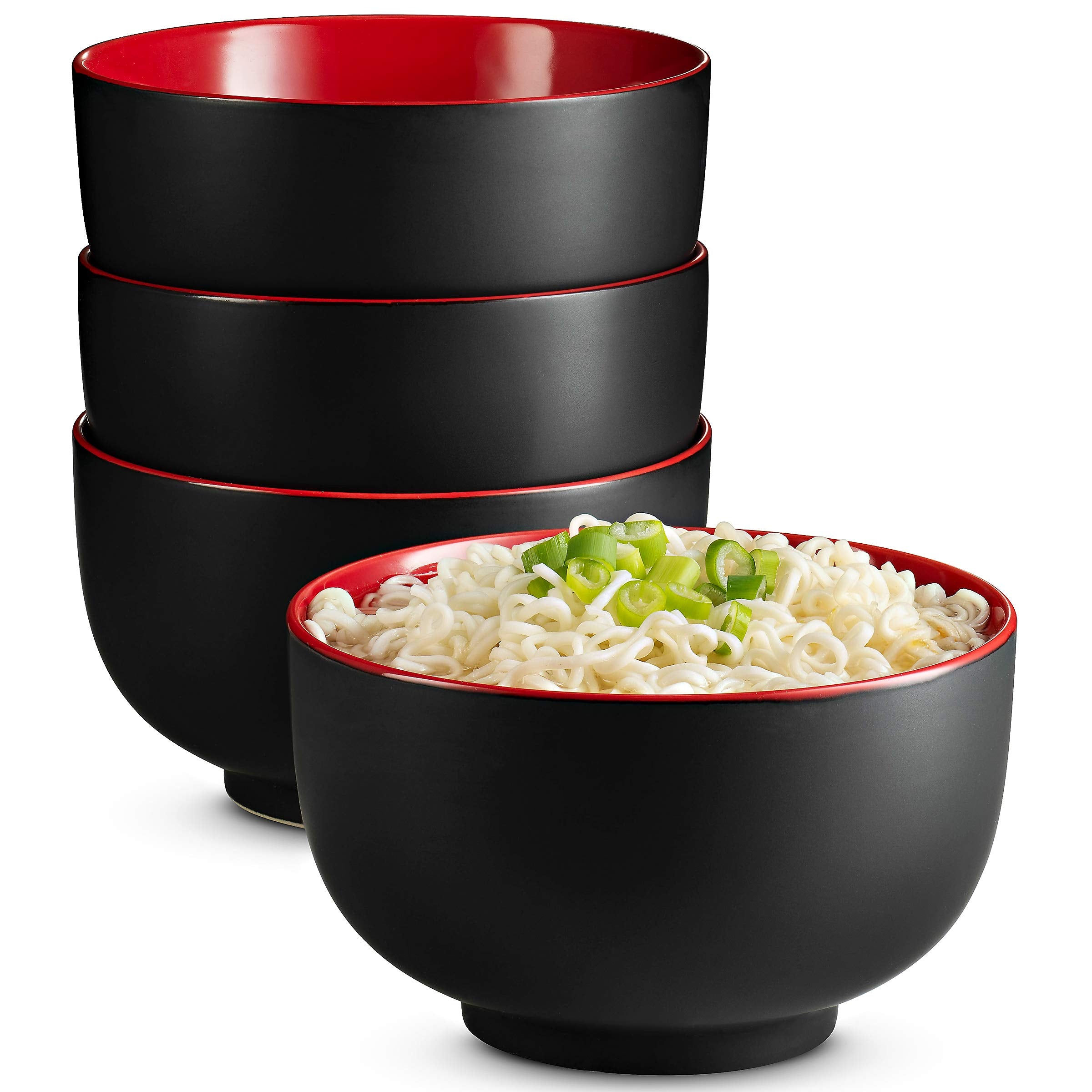 KooK Ramen Bowl, Japanese Bowls, Noodle Bowls, Large Soup Bowl, Ceramic, Large Capacity, For Ramen, Pho, Udon, Soba, Microwave a