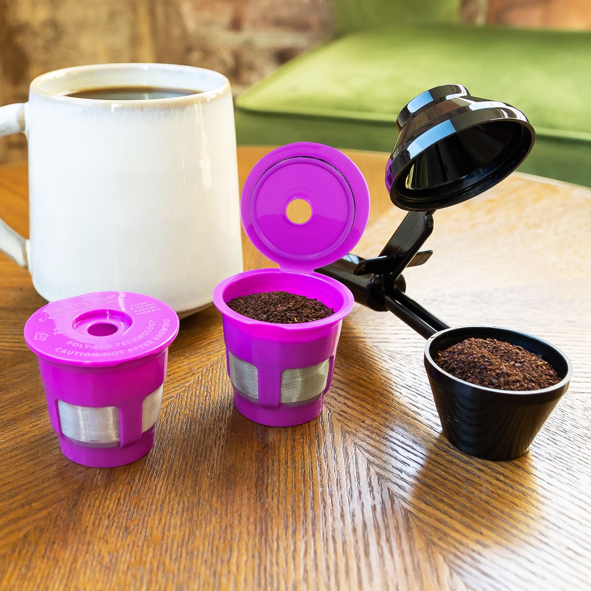 Cafe Fill Value Pack By Perfect Pod - Reusable K Cup Coffee Pod Filters & Scoop, Compatible With Keurig K-Duo, K-Mini, 1.0, 2.0,
