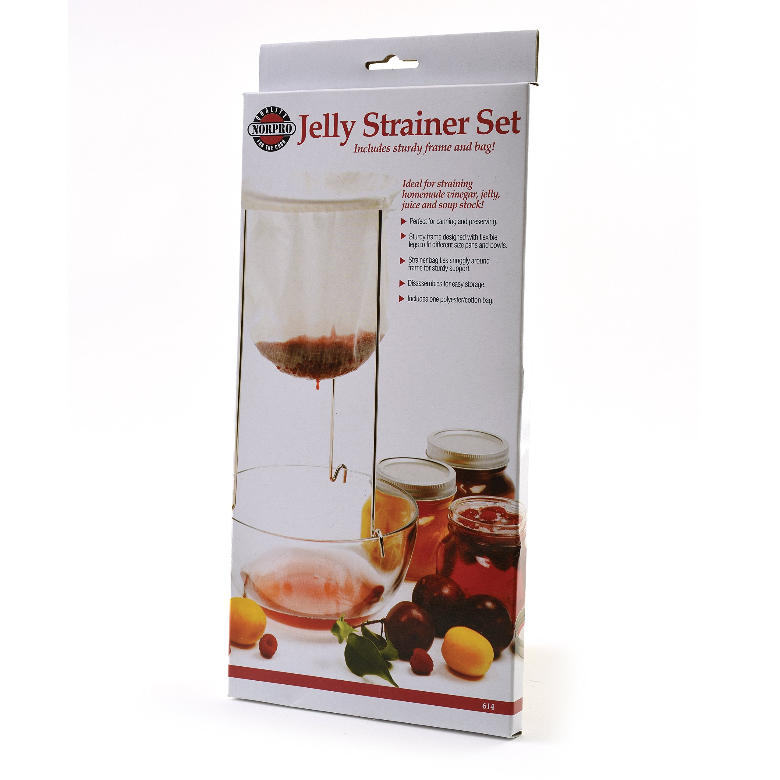 Norpro, White & Silver Strainer Stand, 12In/30.5Cm High And 6.5In/16.5Cm