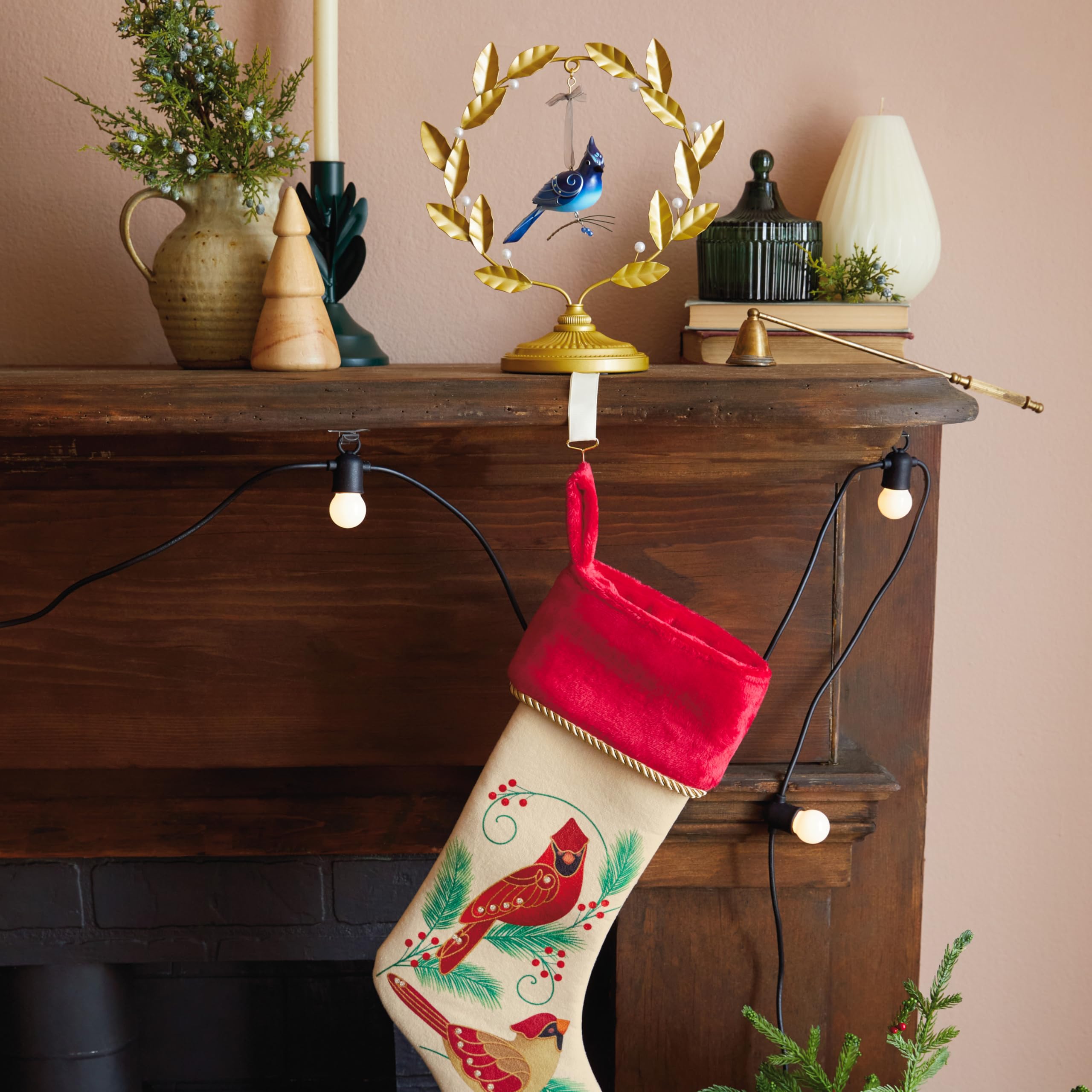Hallmark Keepsake Christmas Stocking, The Beauty of Birds, Fabric Stocking, Gifts for Nature Loves