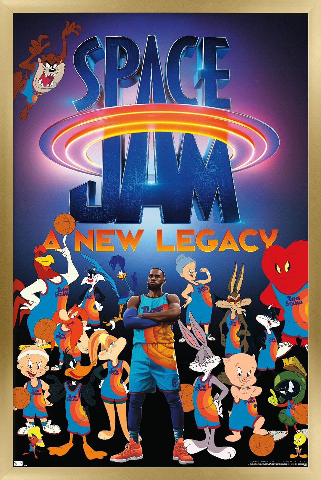 Trends International Space Jam: A New Legacy - Team Wall Poster, 22.375'' X 34'', Gold Framed Version