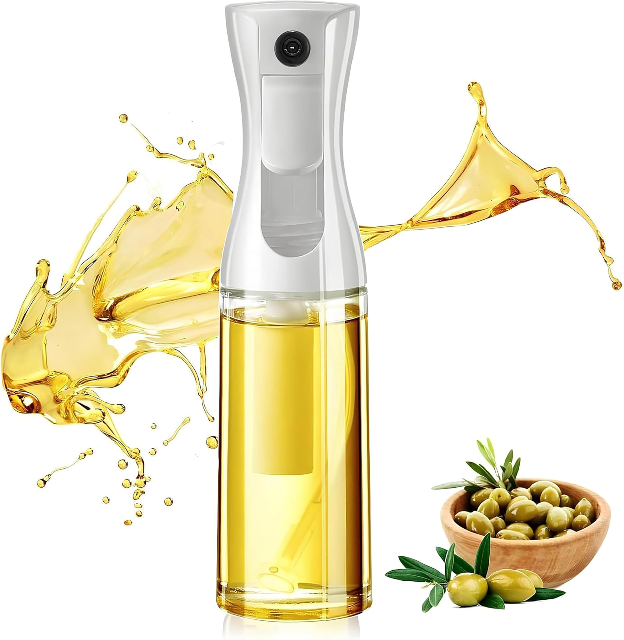 MyHome 101 Glass Oil Sprayer for Cooking - Olive Oil Mister Spray Bottle - 6.7 fl.oz - Air Fryer Accessories - Refillable Dispen