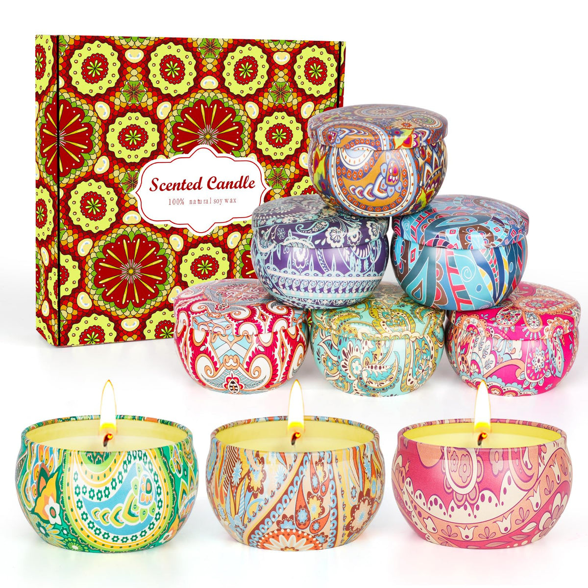 9 Pack 22.5oz Scented Candles Gifts for Women,140-160 Hours Home Scented Candles,Aromatherapy Candle Gifts Set, Soy Wax Candles