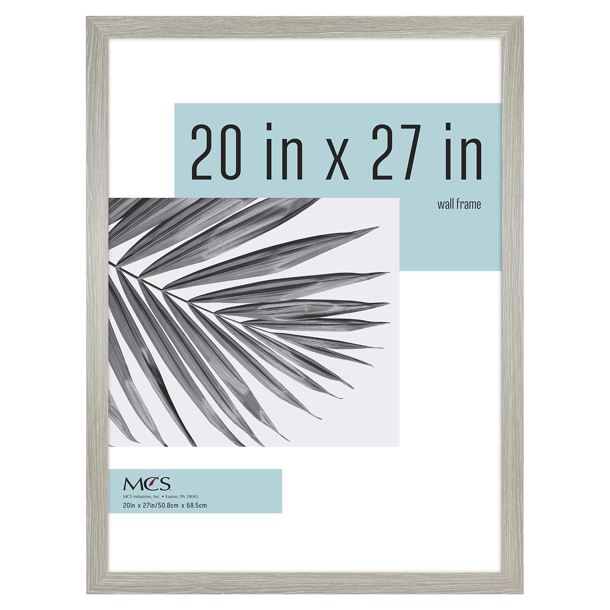 MCS Studio Gallery 20x27 Poster Frame Gray Woodgrain, Vertical & Horizontal Wall Hanging Large Picture Frame for Photos, Posters