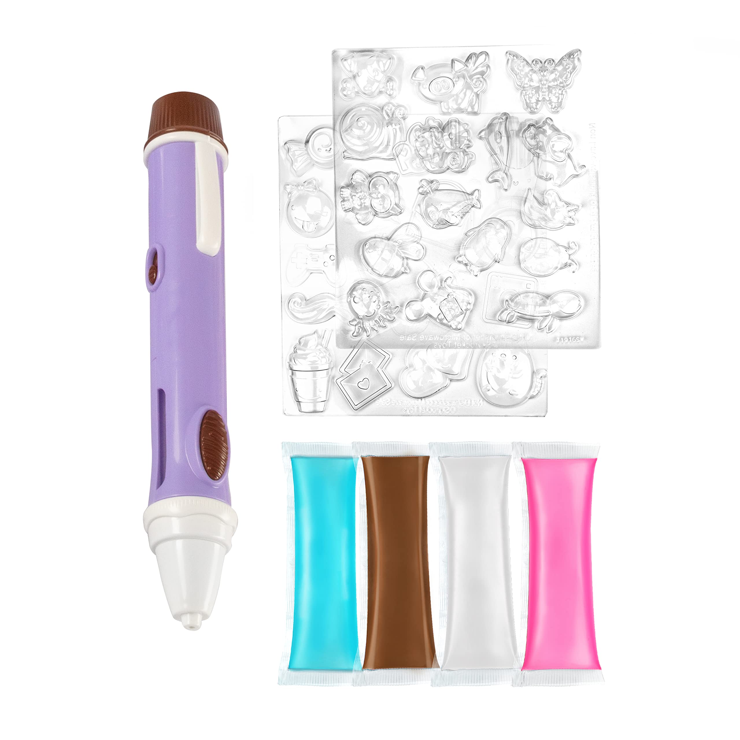 Real Cooking Chocolate Pen Kit with 4 Candy Bars - Kids Crafting & Baking Fun