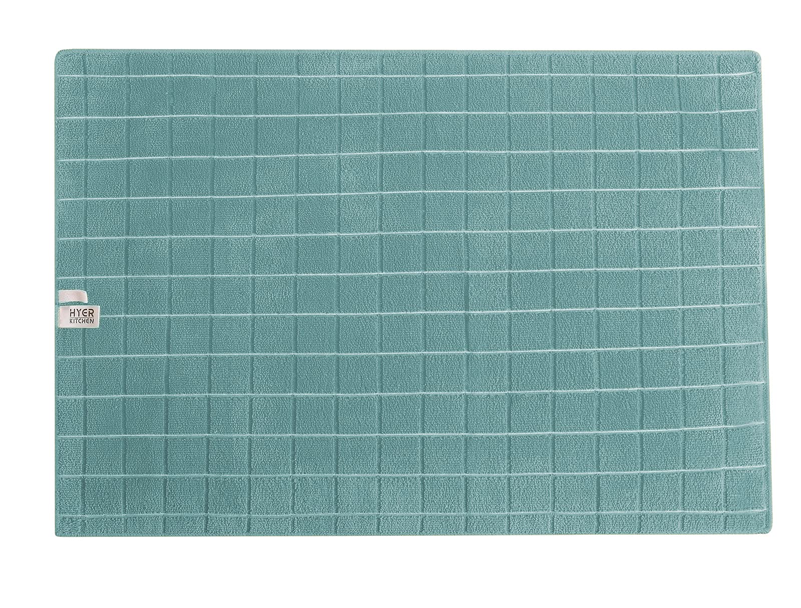 Microfiber Dish Towels - Soft, Super Absorbent And Lint Free Kitchen Towels - 8 Pack (Lattice Designed Lake Blue Colors) - 26 X