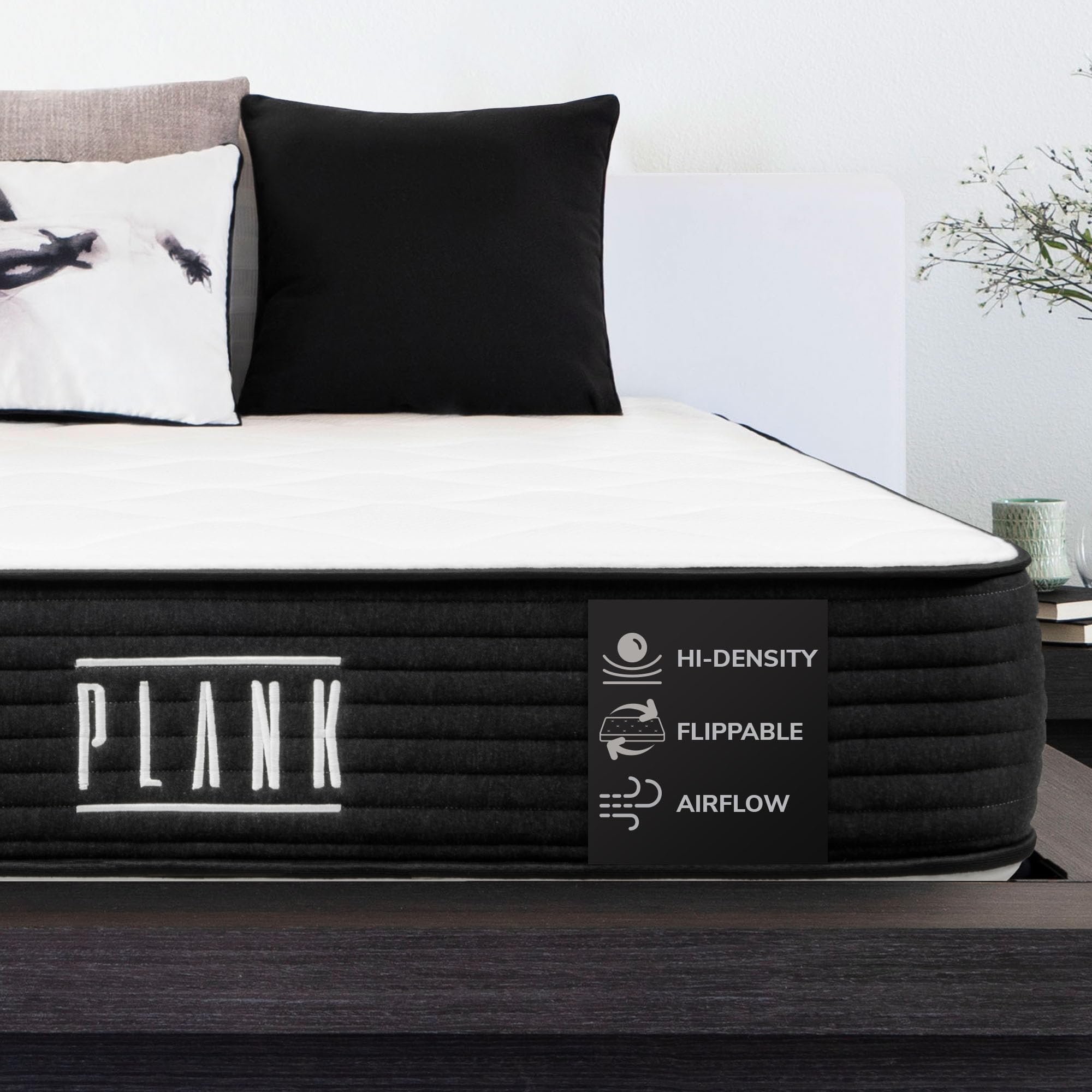 Brooklyn Bedding Plank Firm 10 Twin XL Mattress |Breathable Materials