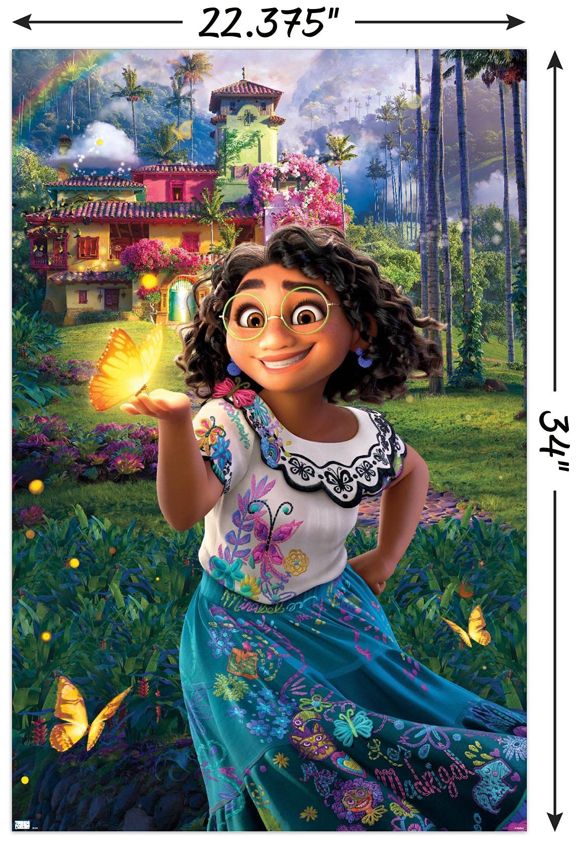 Trends International Disney Encanto - One Sheet Wall Poster, 22.37'' X 34.00'', Poster & Mount Bundle