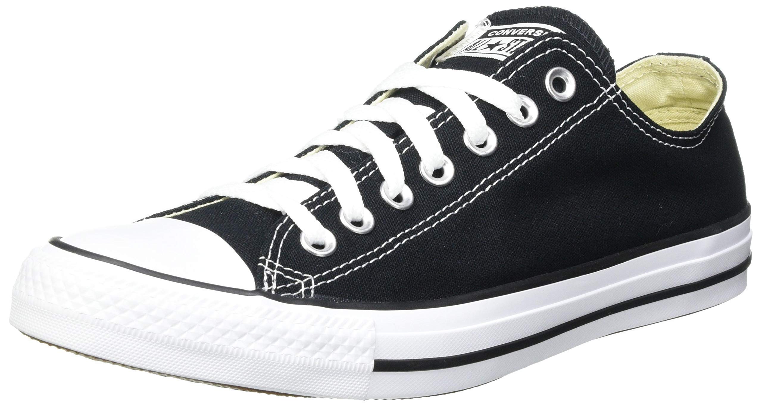 Converse M9166- Chuck Taylor All Star Unisex Ox Low Top Black Sneakers, 8 Women6 Men
