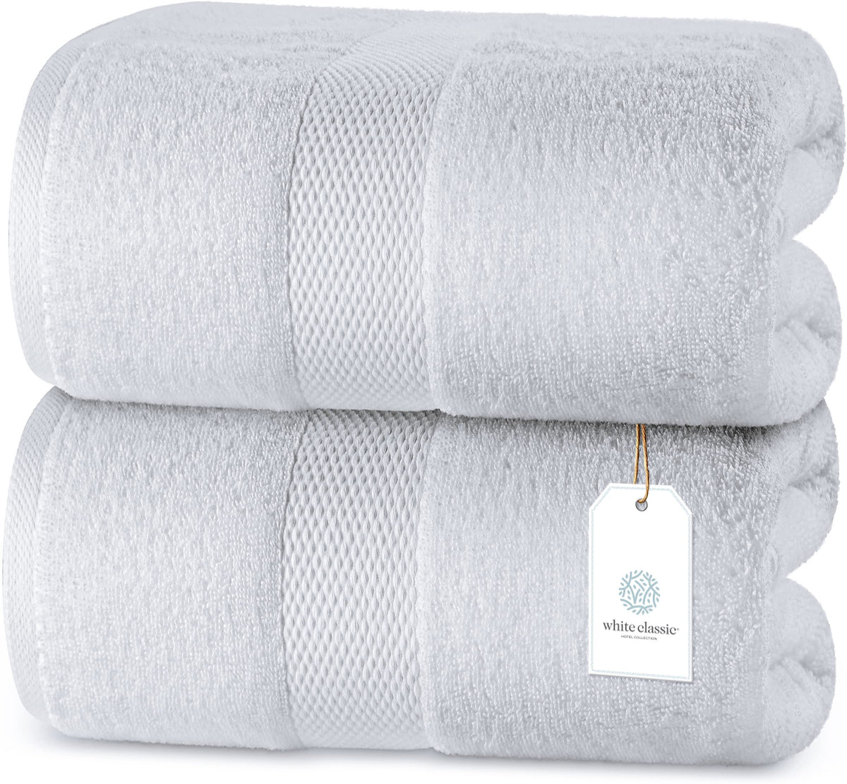 Luxury Bath Sheets Towels For Adults Extra Large | Highly Absorbent Hotel Collection | 35X70 Inch | 2 Pack (White)