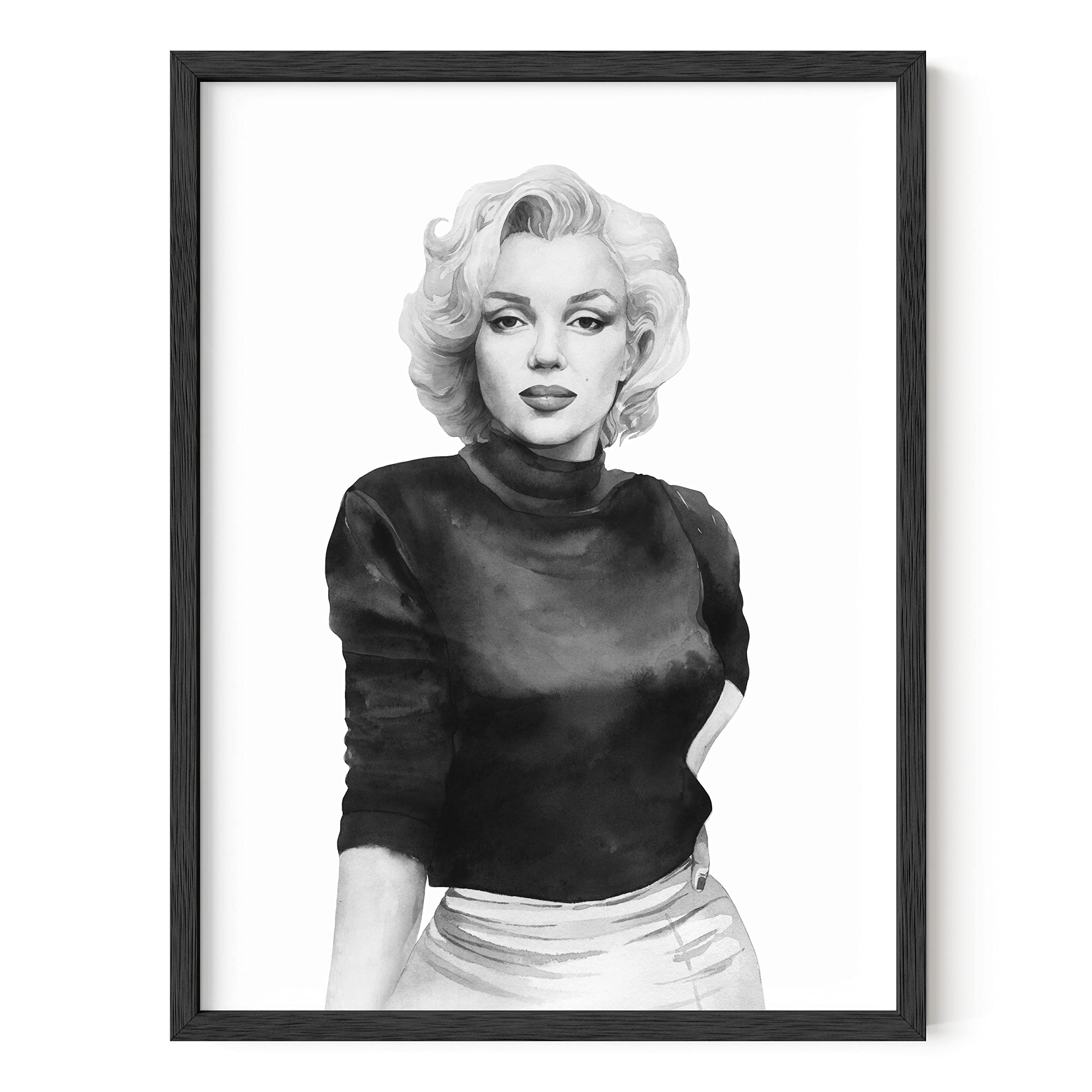HAUS AND HUES Iconic Woman Posters Famous Woman Wall Art Black and White Famous Women Pictures Decor, Iconic Movie Stars Wall De