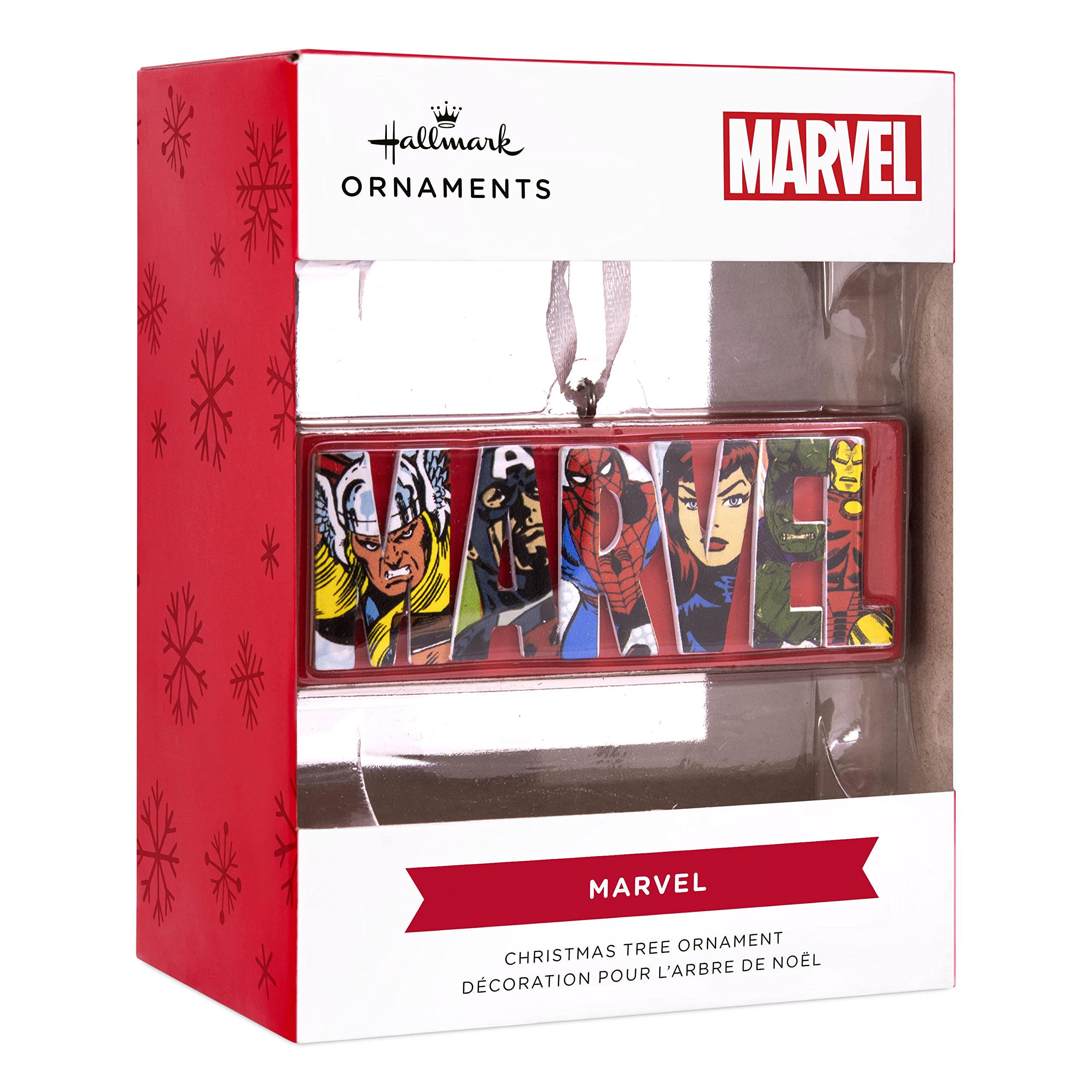Hallmark Marvel Comics Heroes and Villains Logo Resin, Christmas Ornament