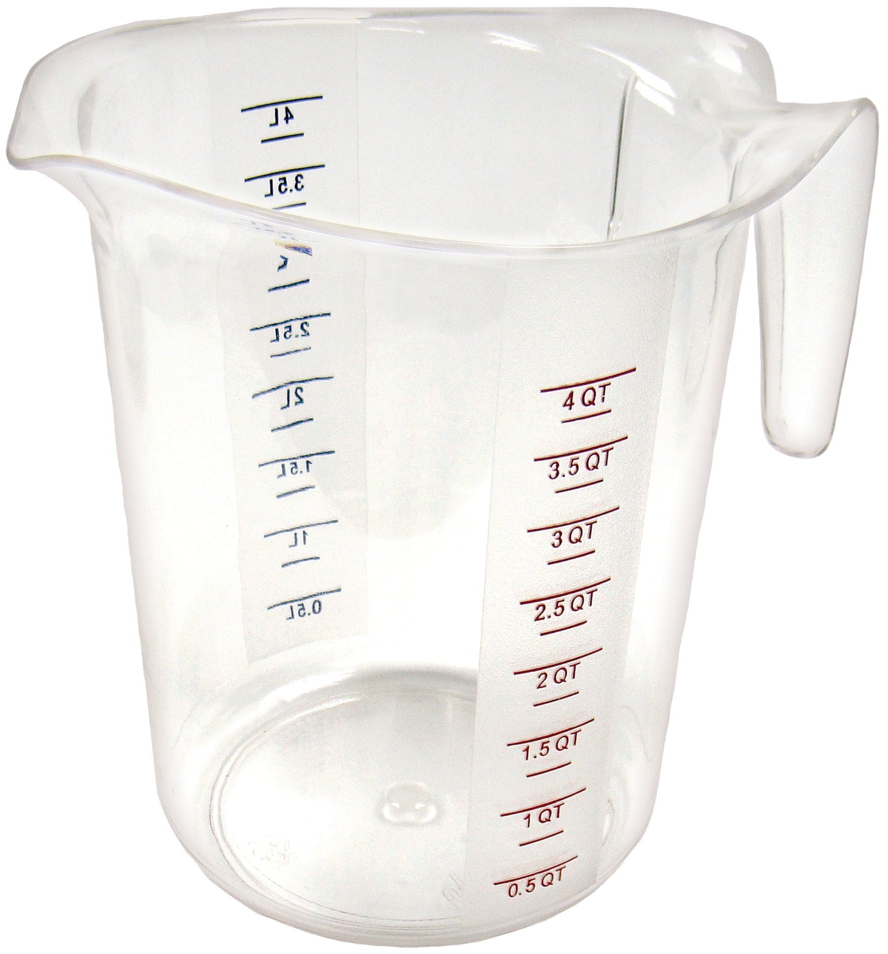 Winco Measuring Cup, Polycarbonate, 4-Quart, Clear