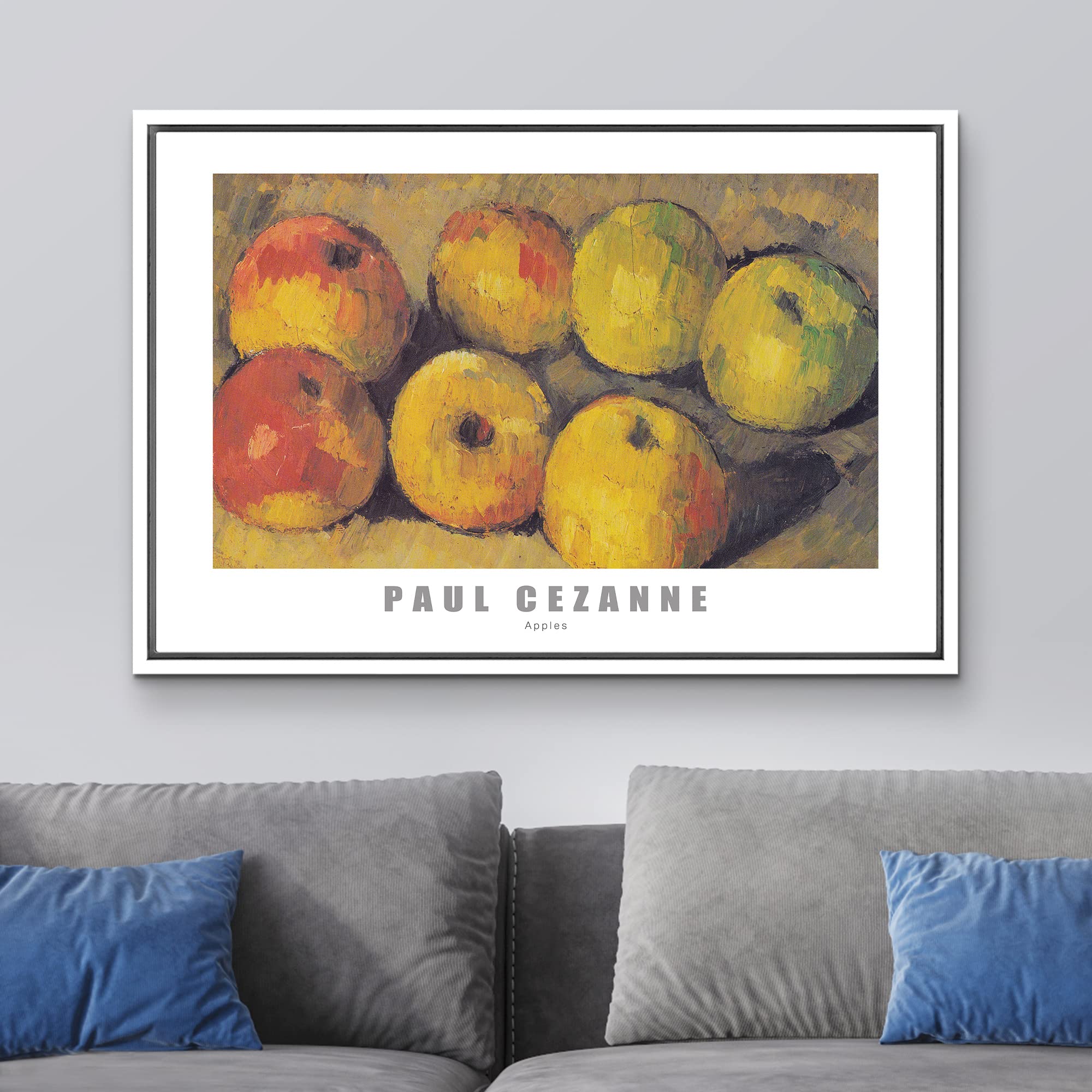 Wall26 Framed Canvas Print Wall Art Apples By Paul Cezanne Nature Historic Illustrations Impressionism Fine Art Scenic Colorful