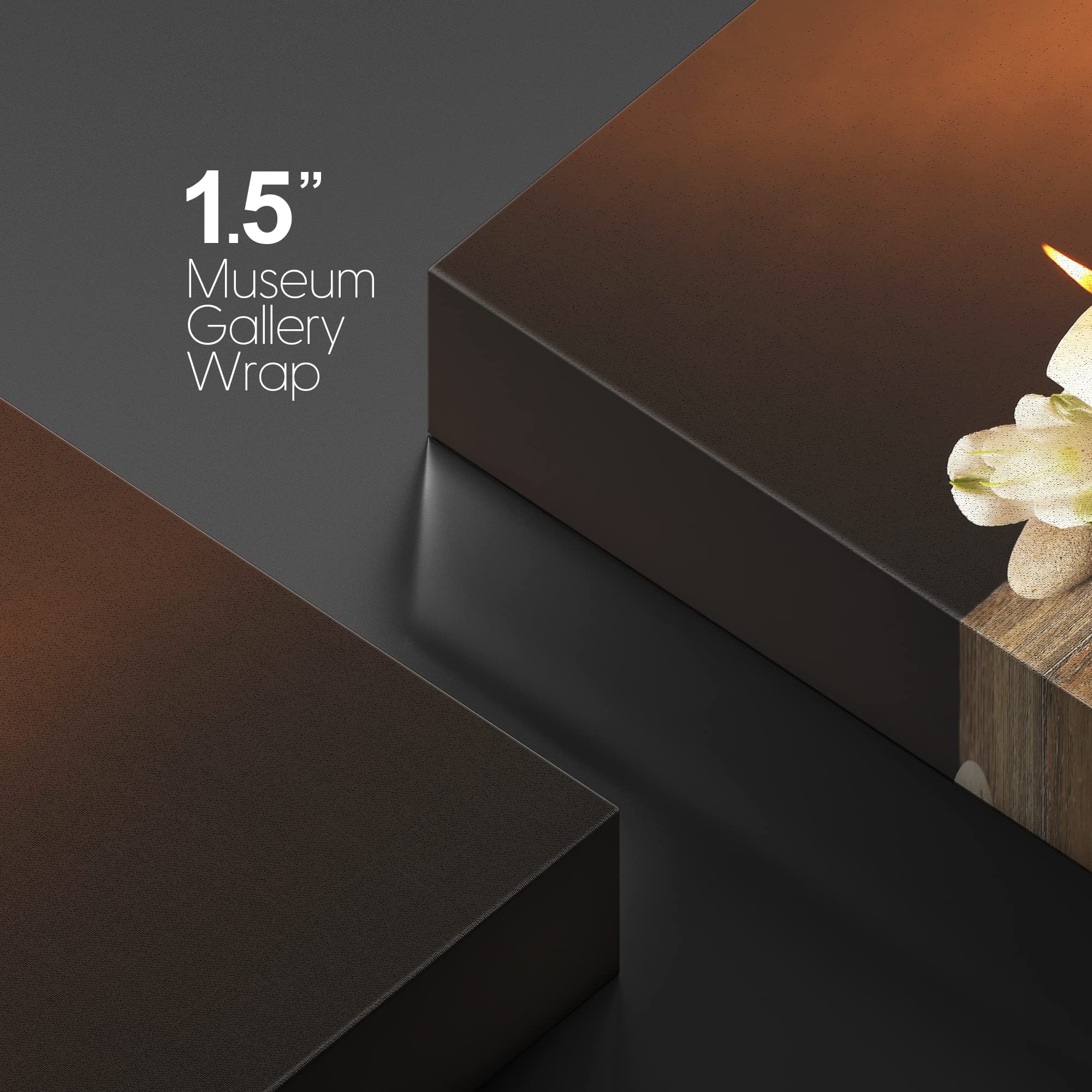 Wall26 Canvas Print Wall Art Meditation White Relaxation Candles Massage Stones Nature Wilderness Photography Realism Rustic Lan