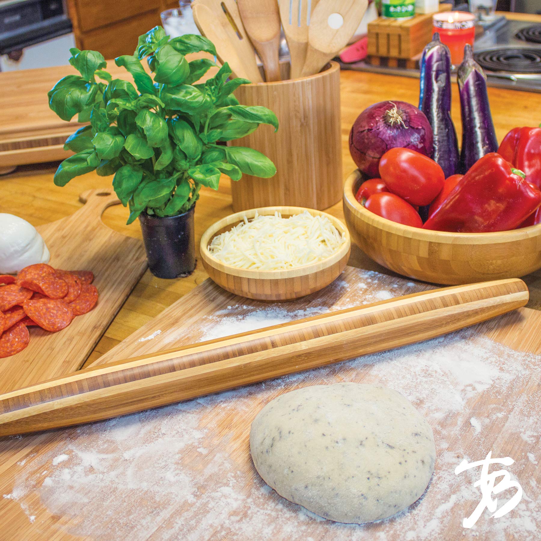Totally Bamboo Rolling Pin, 20.5-Inch, Large-20 1/2'',Large - 20 1/2''