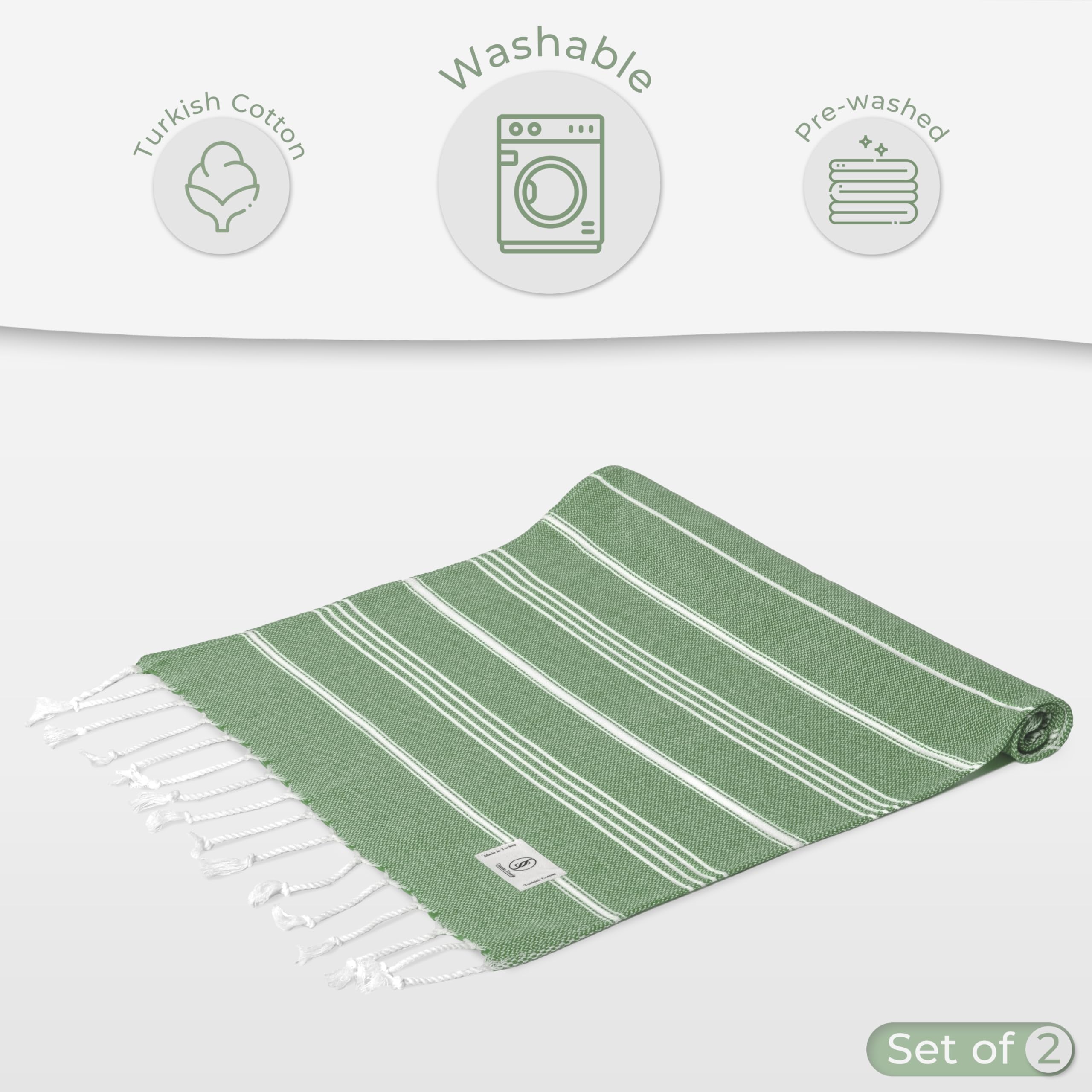 Ossano Towels Hand Towel Set Of 2 - Decorative Towels For Kitchen And Bathroom - Versitale - Tea, Dish, Drying, Cleaning, Guest,