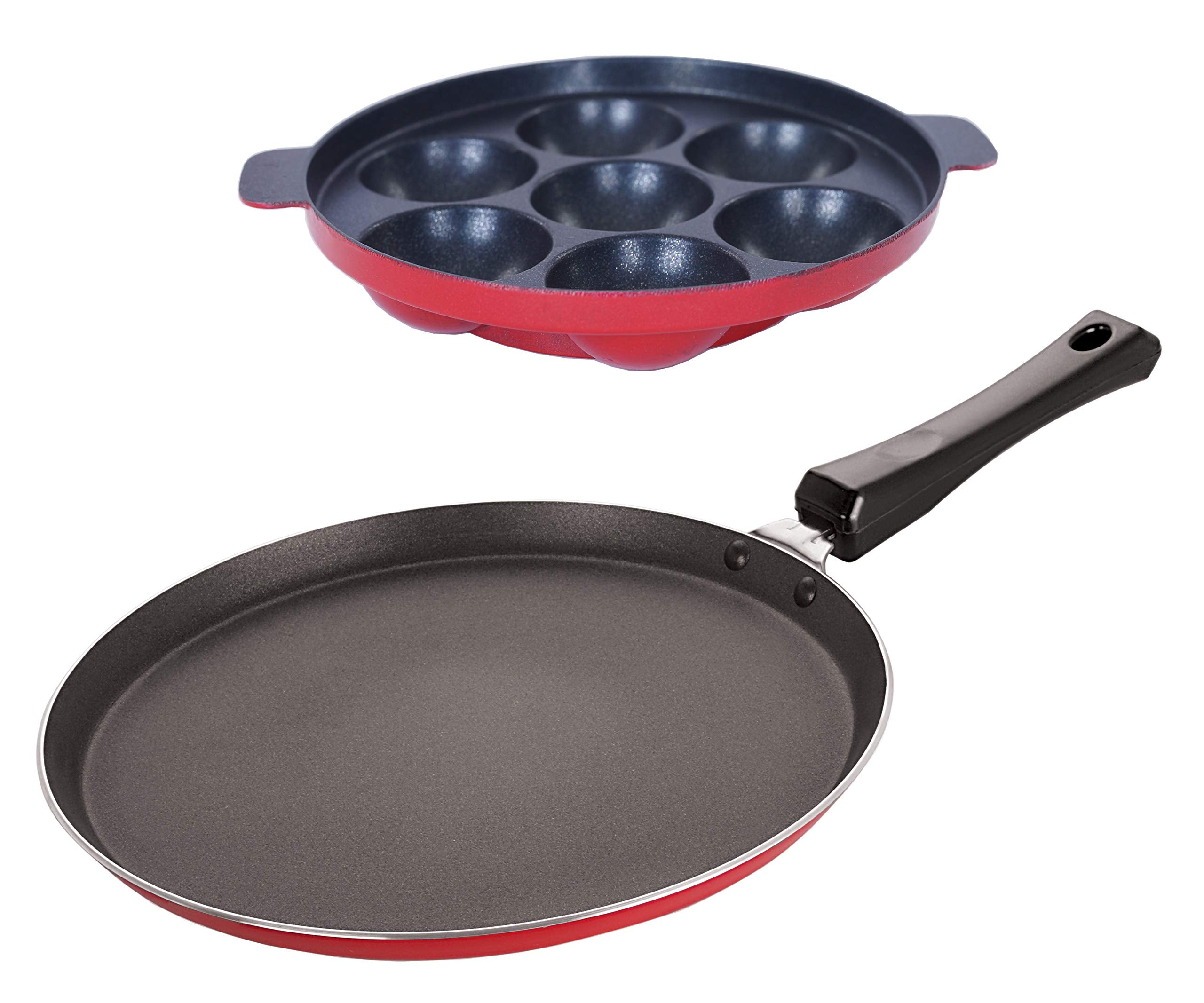 Nirlon Heat Resistance NonStick Tawa And Appampatram Combo Set, 2 Piece