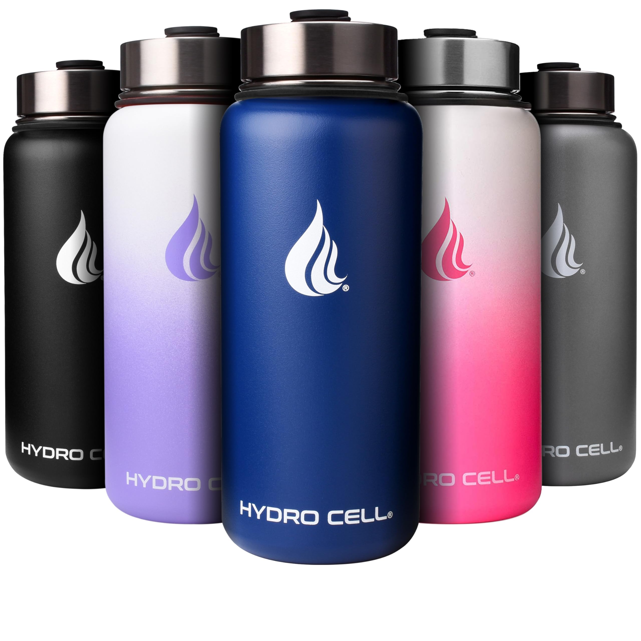 Hydro Cell Stainless Steel Insulated Water Bottle With Straw - For Cold & Hot Drinks - Metal Vacuum Flask With Screw Cap And Mod