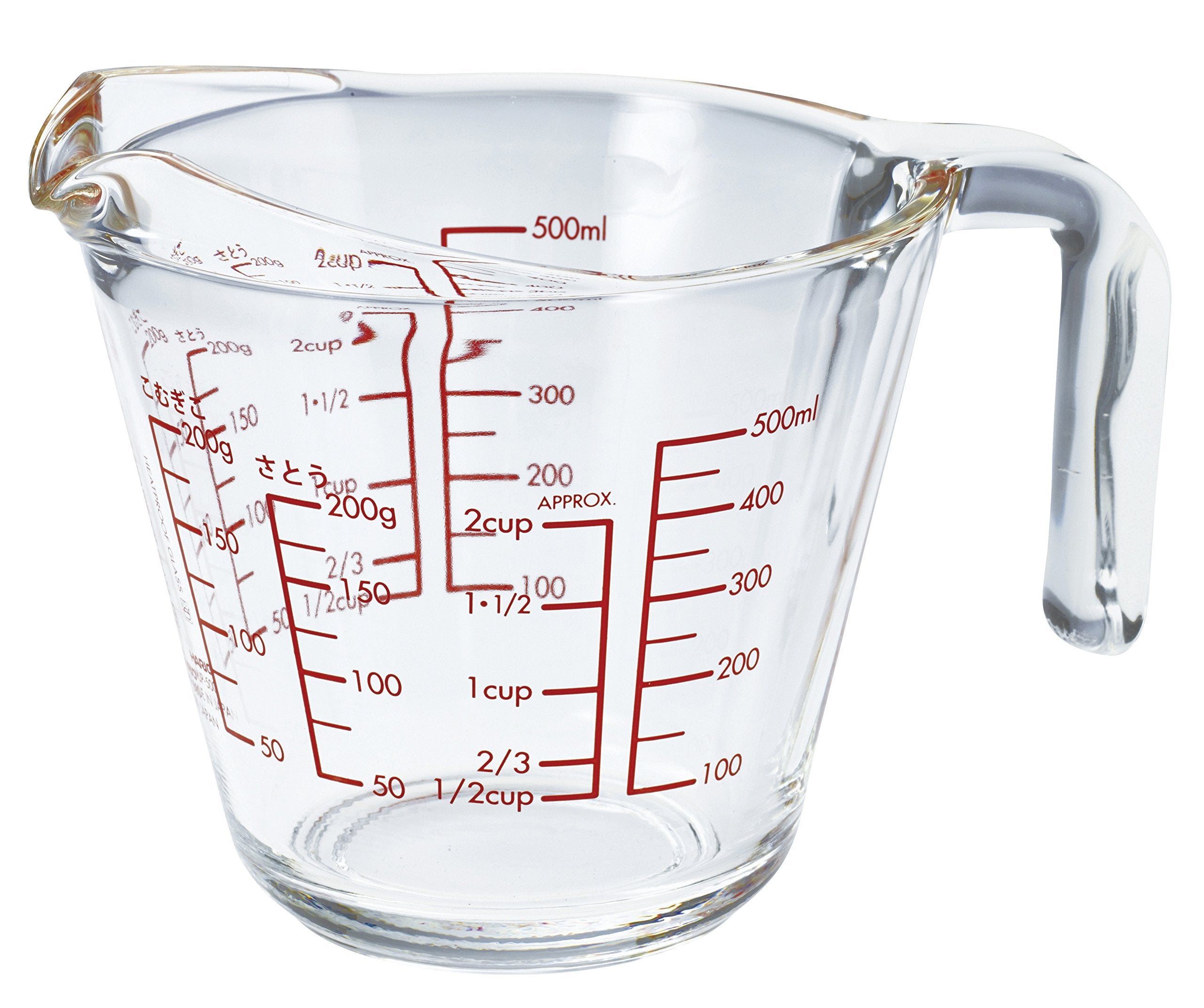 Hario Heat Resistant Glass Measuring Cup, 500Ml