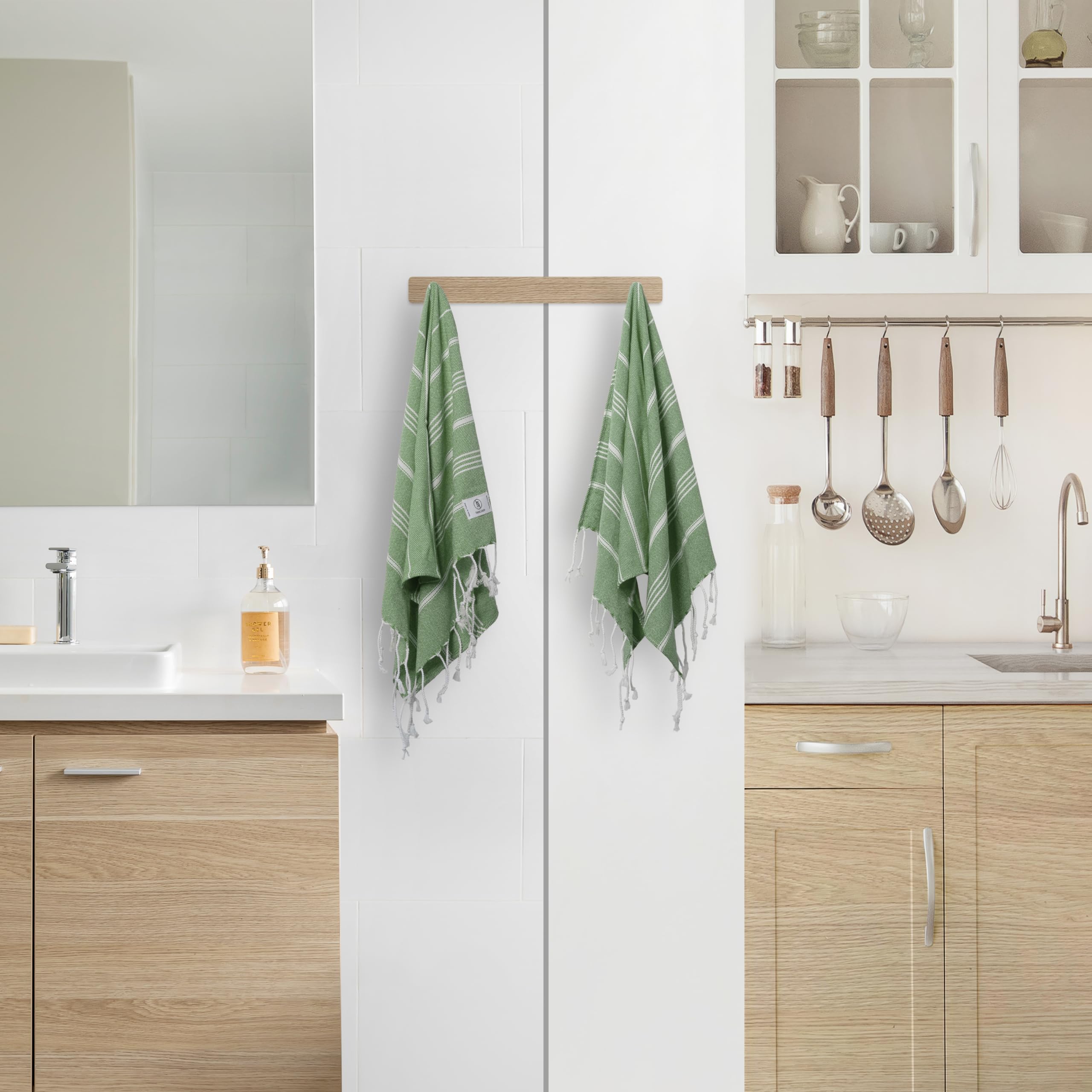 Ossano Towels Hand Towel Set Of 2 - Decorative Towels For Kitchen And Bathroom - Versitale - Tea, Dish, Drying, Cleaning, Guest,