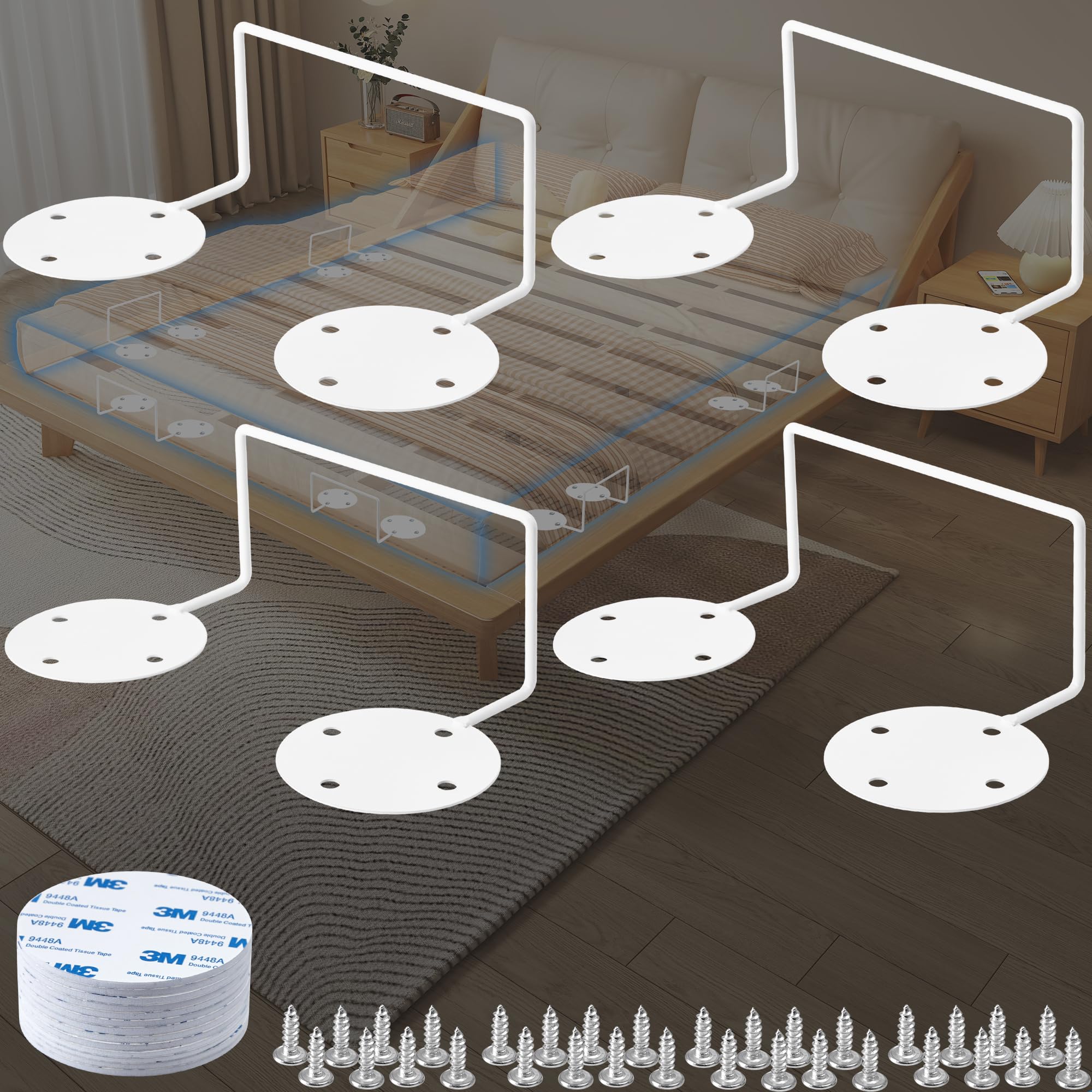 Mattress Retainer Bar For Adjustable Bed Keep Mattress Stopper From Sliding, Wider Taller Non Slip Mattress Gripper, Mattress Ga