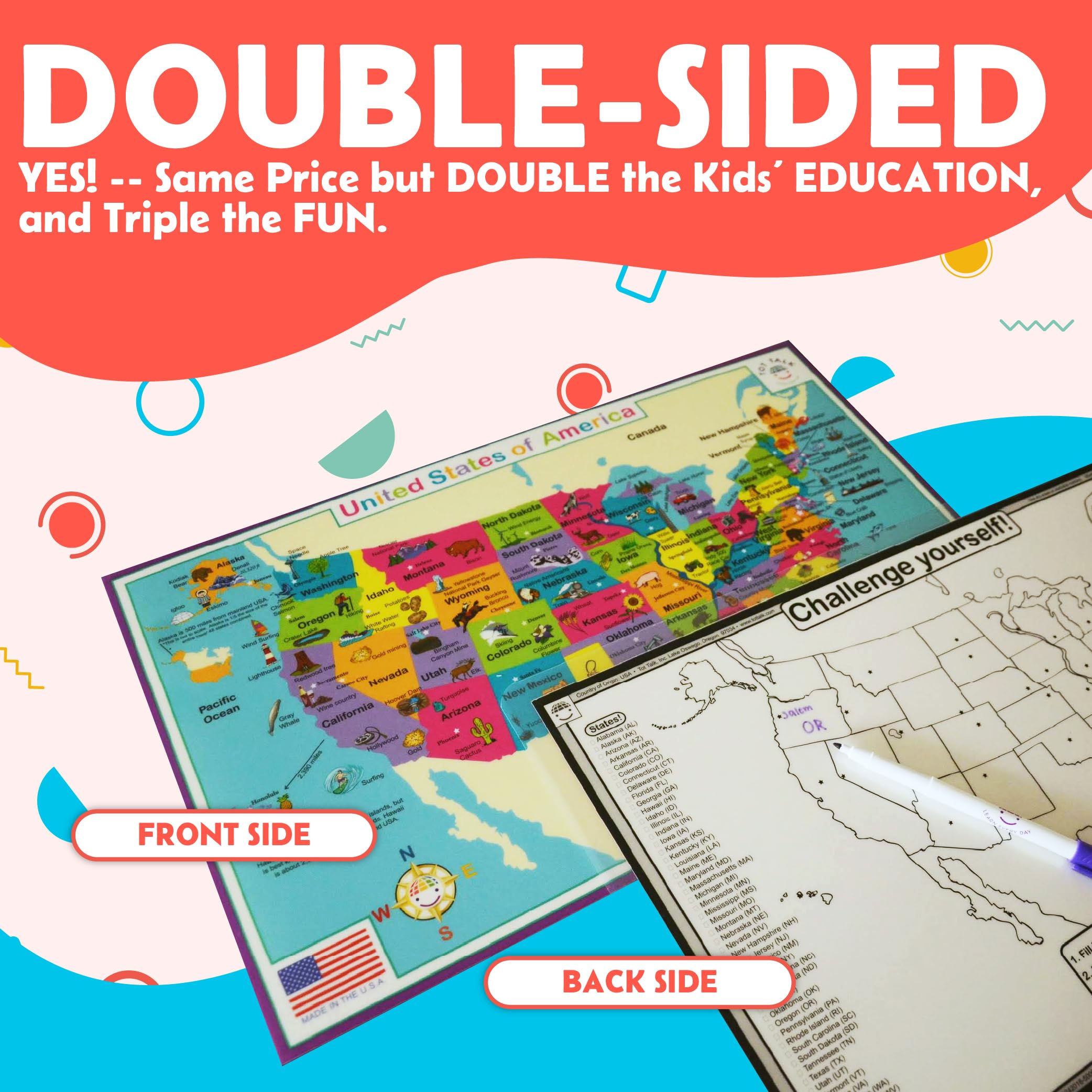 Tot Talk Explore The World Placemat