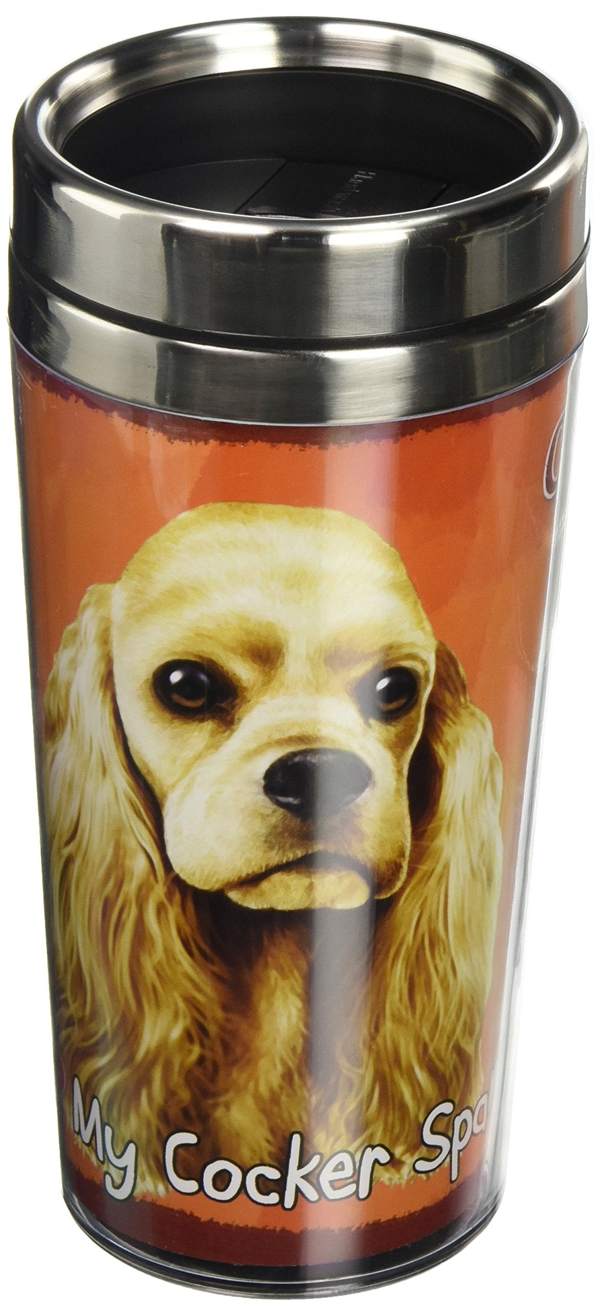 E&S Pets Stainless Steel Cocker Spaniel Tumbler, 16 Oz