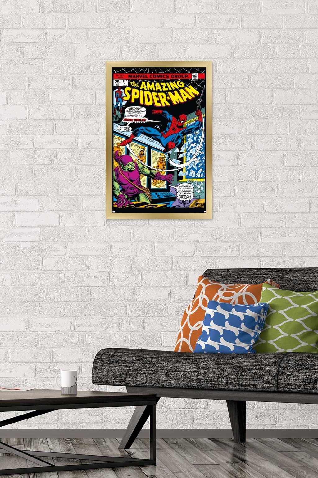 Trends International Marvel Comics - Spider-Man - Amazing Spider-Man #137 Wall Poster, 14.72'' X 22.37'', Gold Framed Version