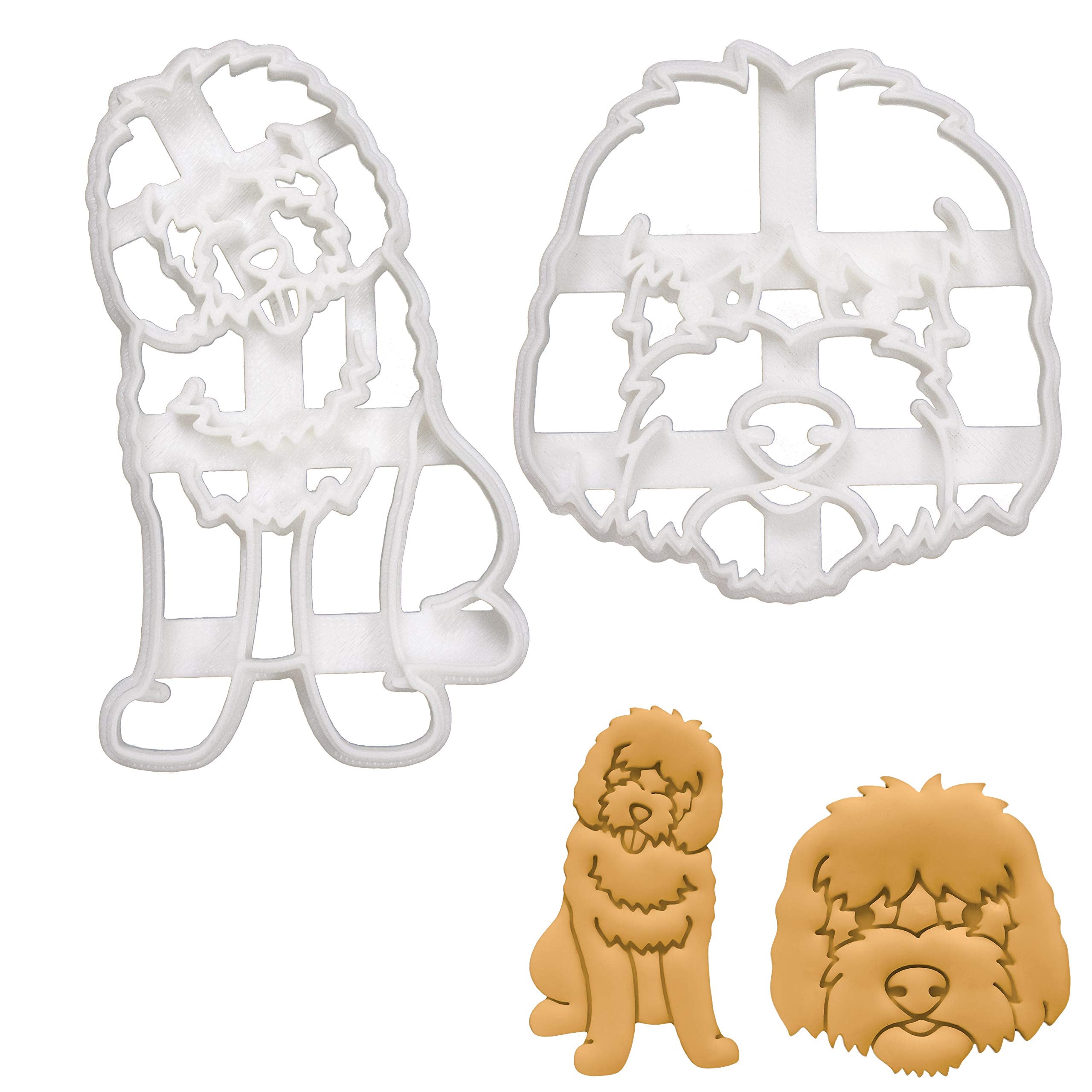 Set Of 2 Goldendoodle Cookie Cutters, 2 Pieces - Bakerlogy