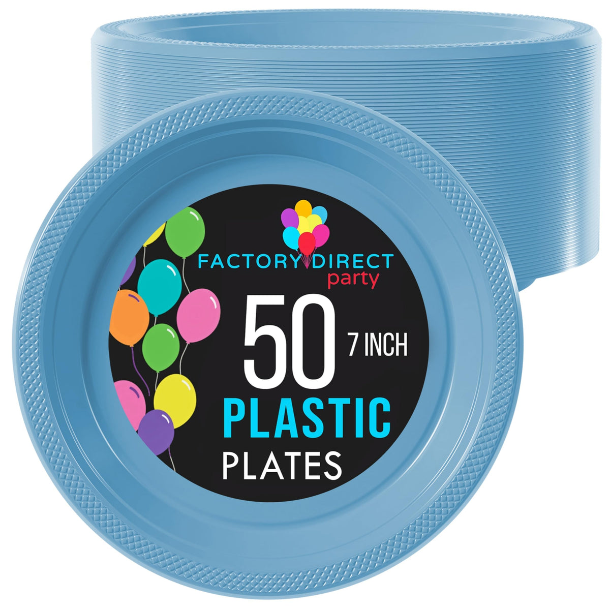 Exquisite Light Blue Plastic Plates For Party 7 Light Blue Disposable Plates For Party Supplies 50 Pcs Disposable Dinner Plate