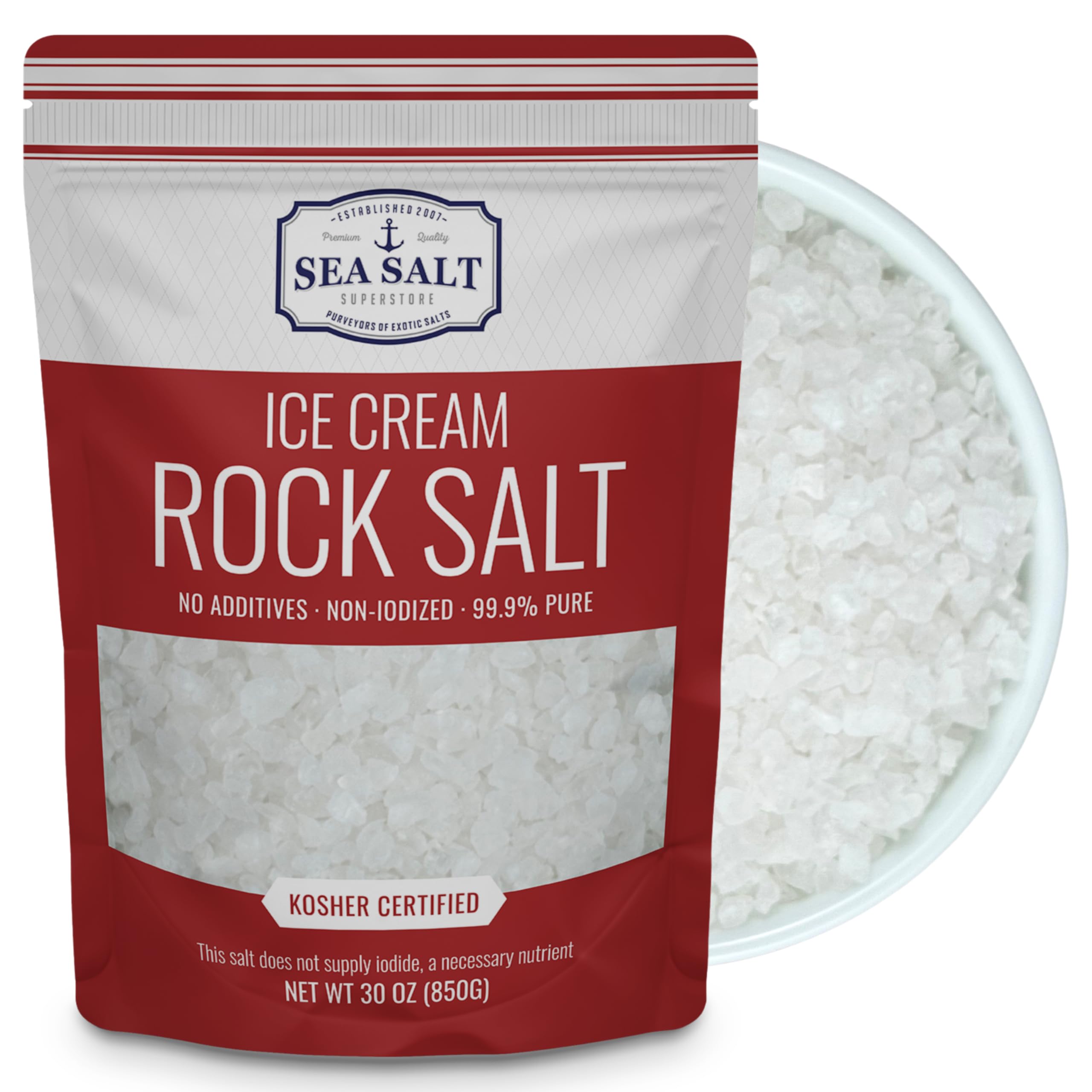 Ice Cream Salt, Rock Salt For Ice Cream Making, Universally Compatible Coarse Sea Salt And Non-Iodized Salt For All Ice Cream Ma